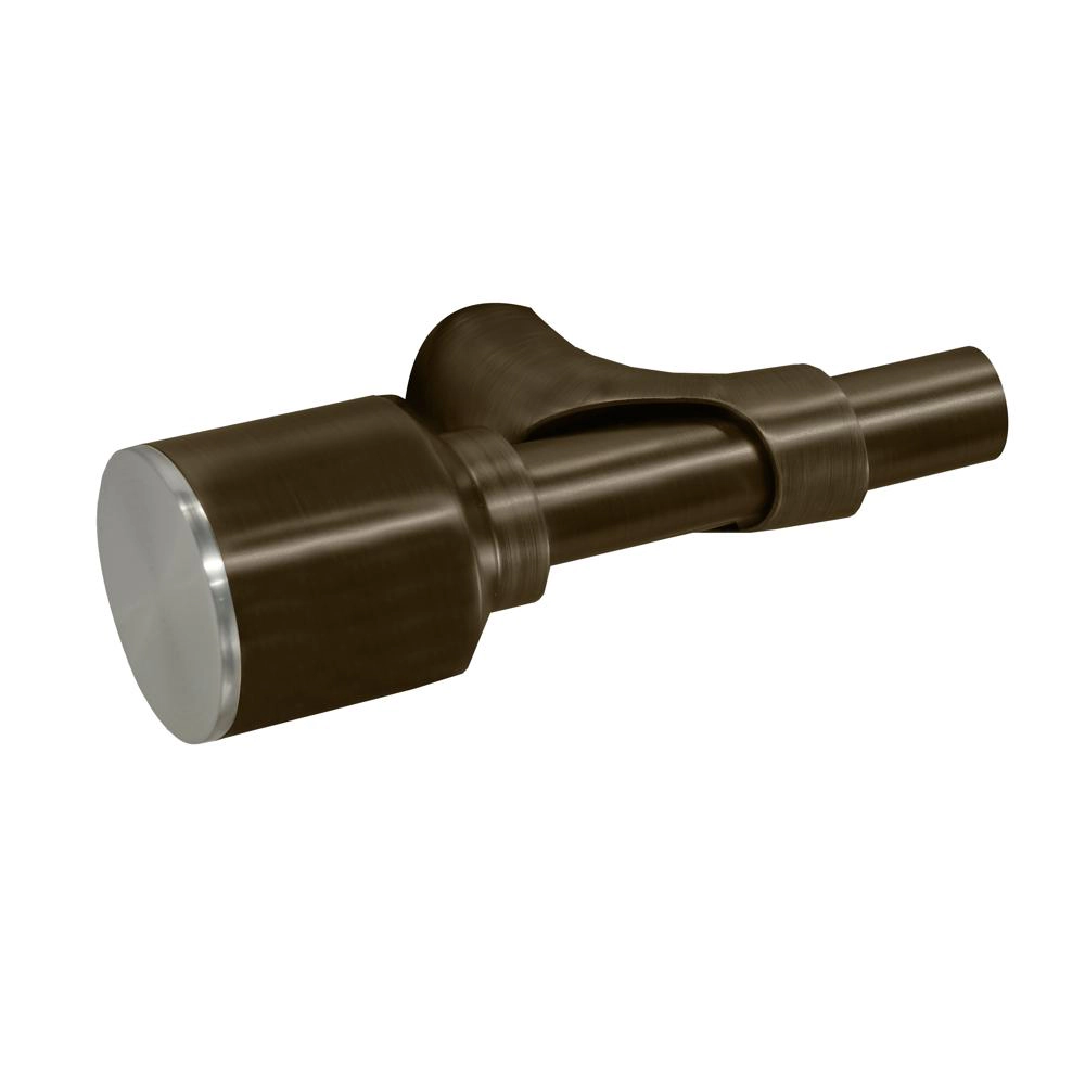 Thermaplus Patented Blackout Exclusive Curtain Rod Cap Finial Extendable 36" to 72" Espresso