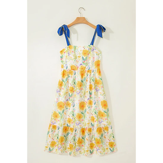 Threaded Pear Womens Emilia Straps High Waist Dress