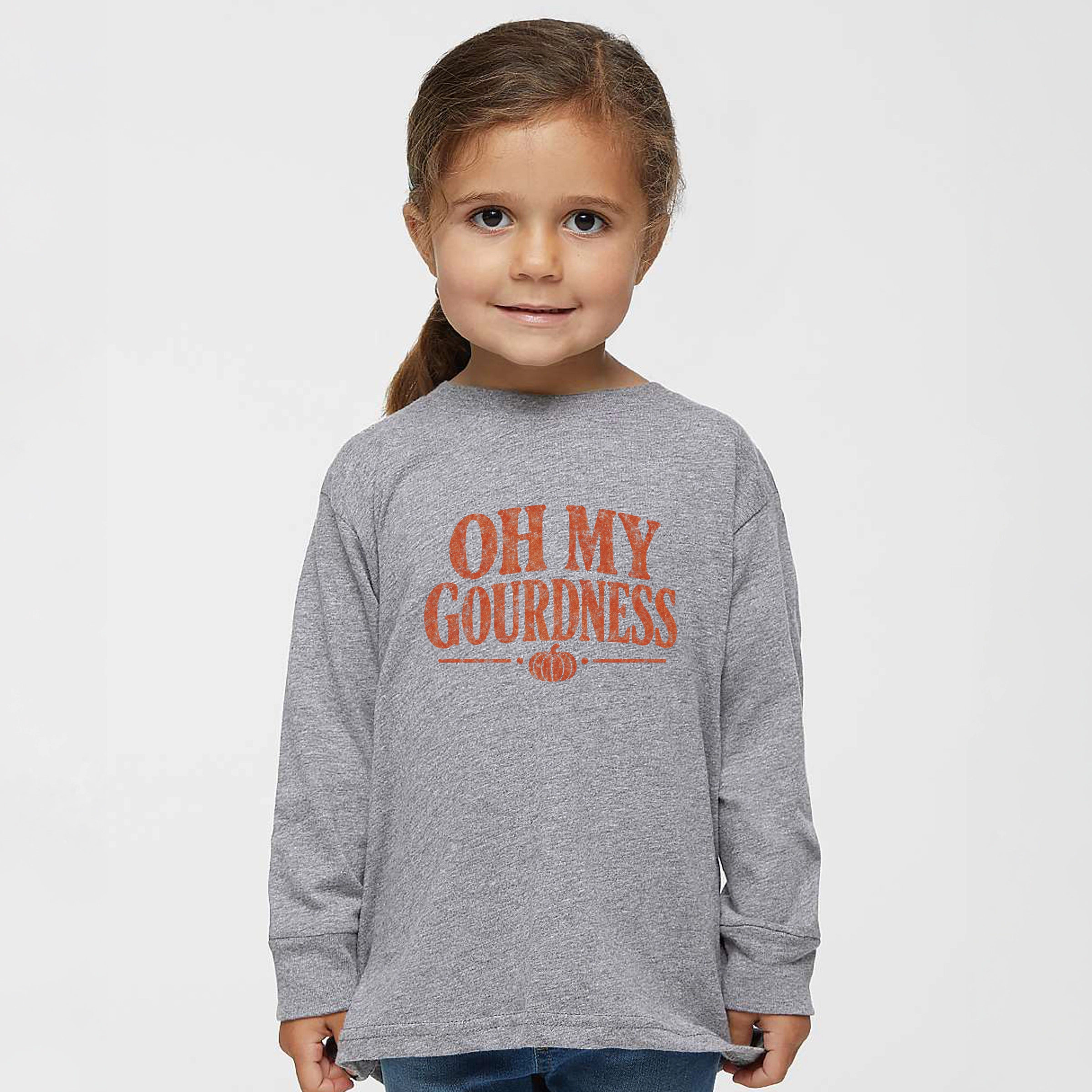 The Juniper Shop - Toddler Long Sleeve Graphic Tee Oh My Gourdness Distressed