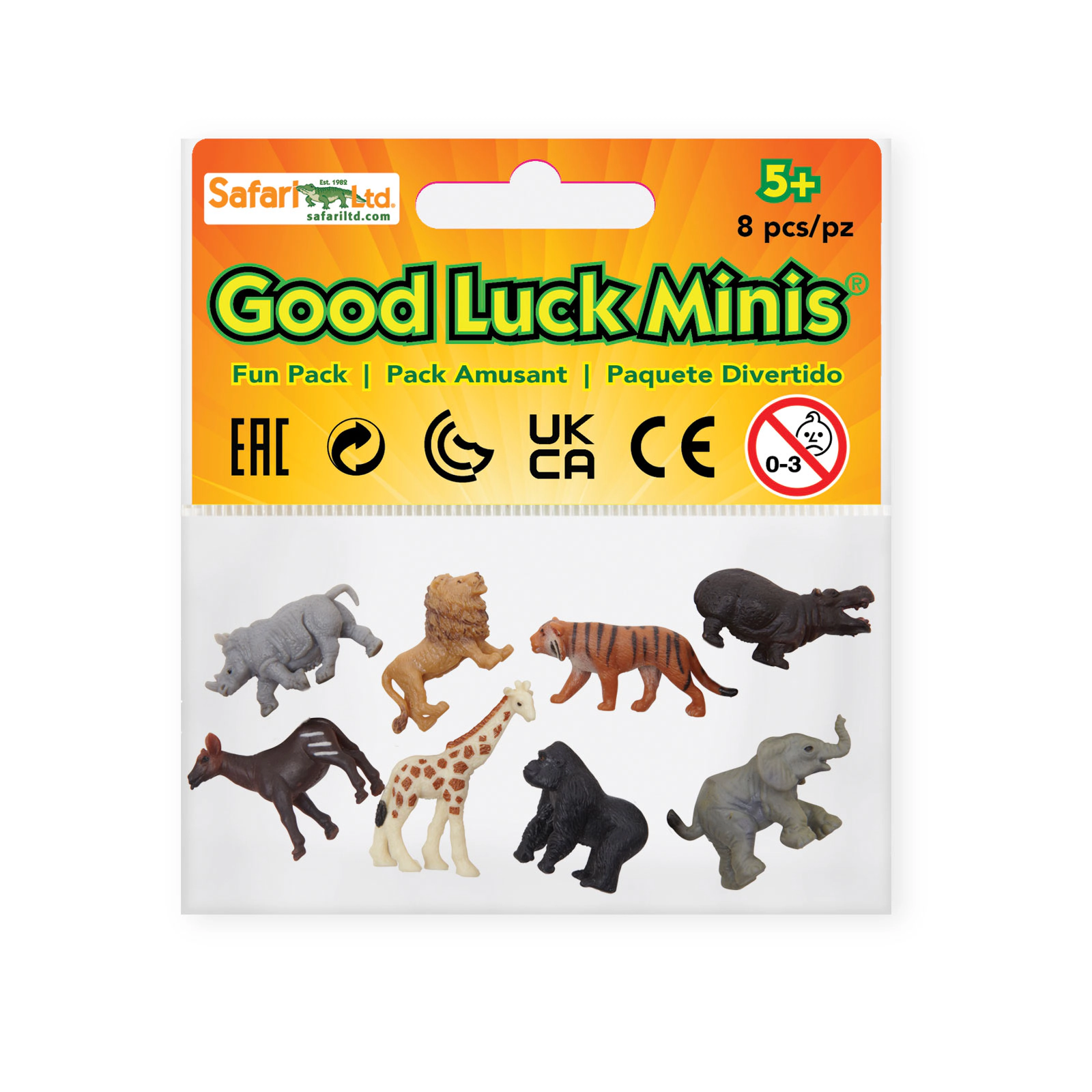 Safari Ltd. - Wild Fun Pack - 8 Mini Toy Figurines for Kids
