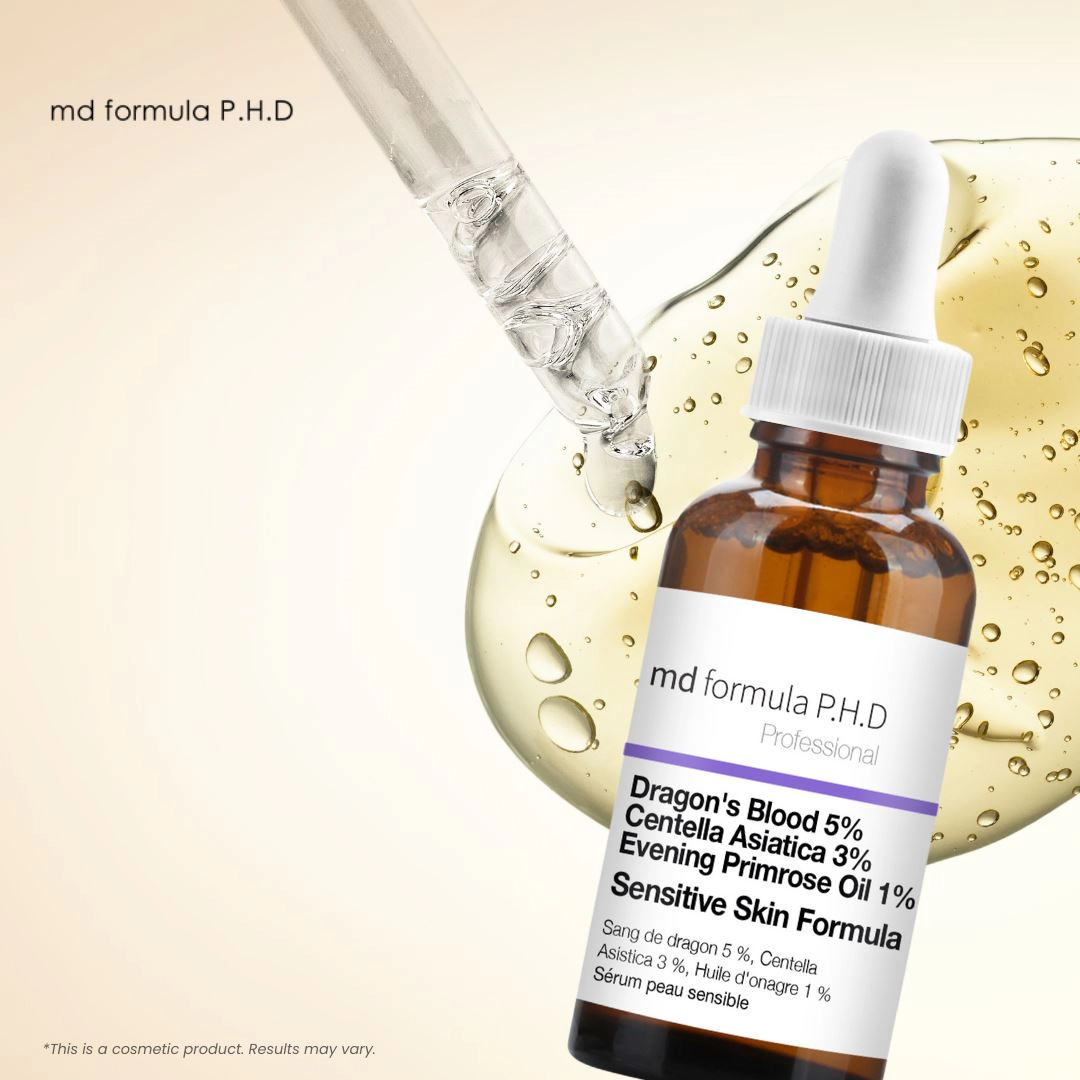 MD Formula Sensitive Skin Serum Dragon's Blood 5% Centella Asiatica 3% Evening Primrose Oil 1% 30ml