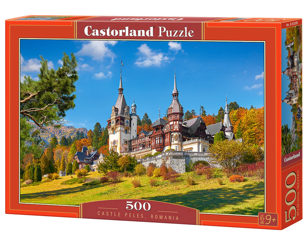 CASTORLAND 500 Piece Jigsaw Puzzles, Castle Peles, neo-Renaissance castle, Romania , B-53292