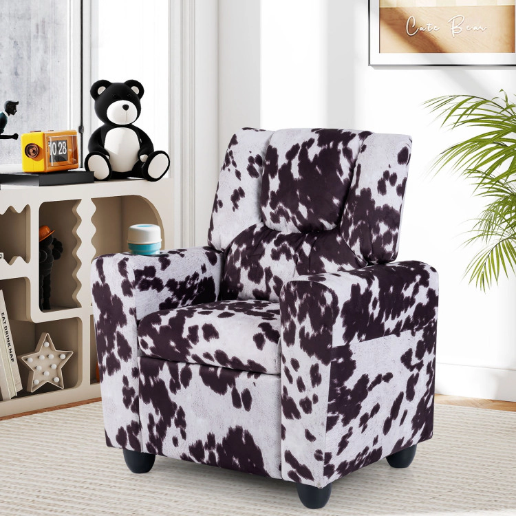 Hivvago Kids Recliner Chair Push Back Toddler Reclining Armchair With Cup Holder