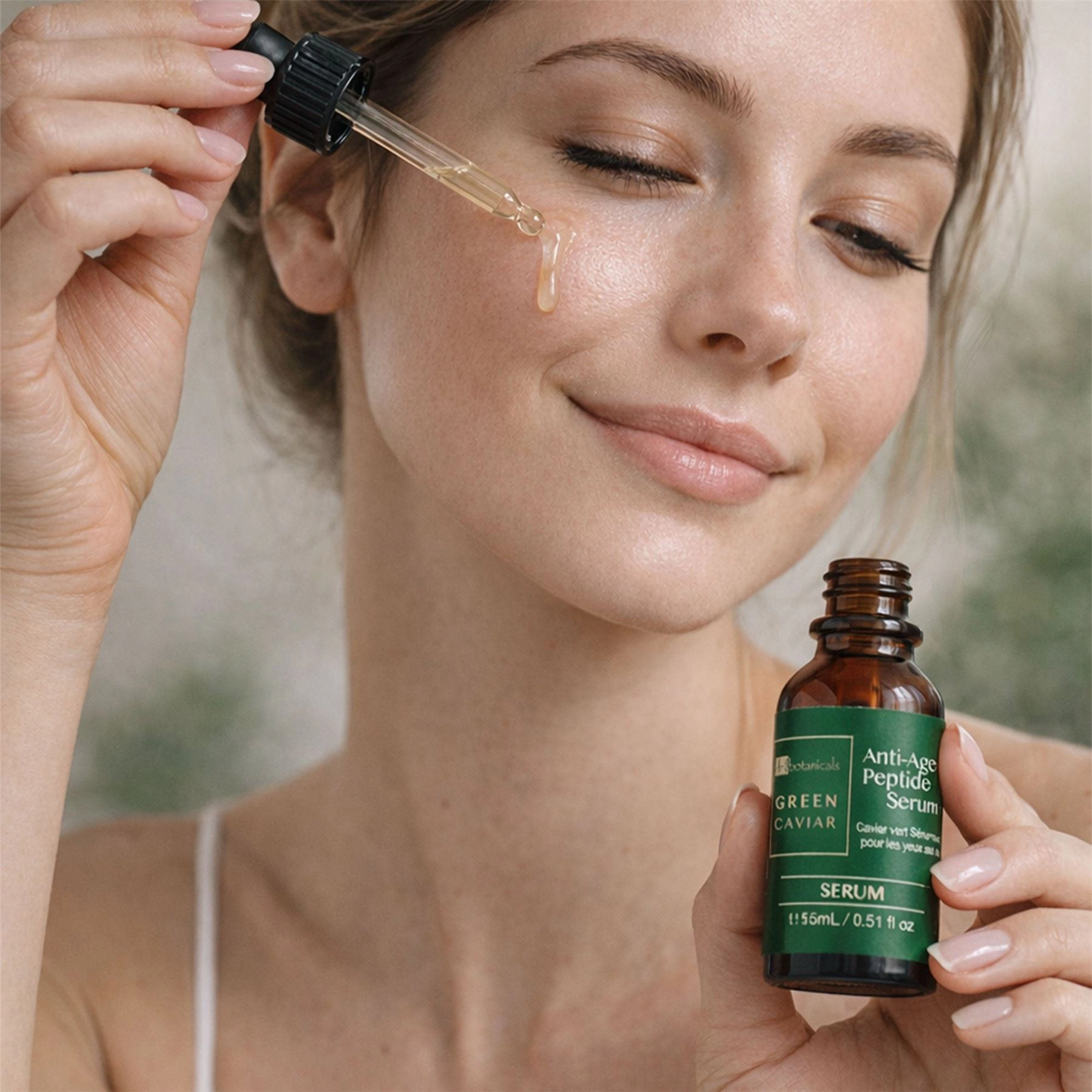 Dr Botanicals Green Caviar Anti-Ageing Peptide Eye Serum - Targets Loss of Firmness, Fine Lines & Wrinkles
