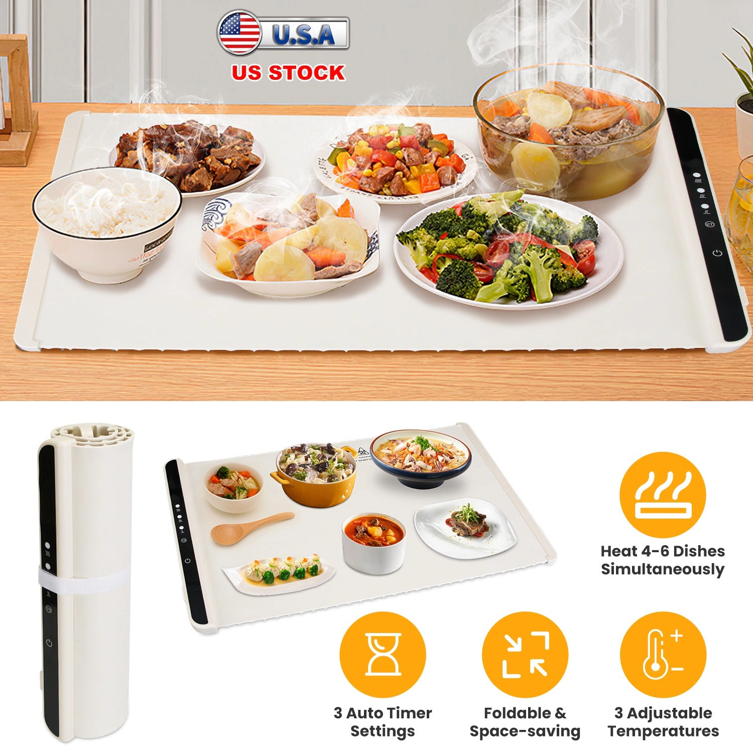 GBruno Roll-Up Electric Warming Tray