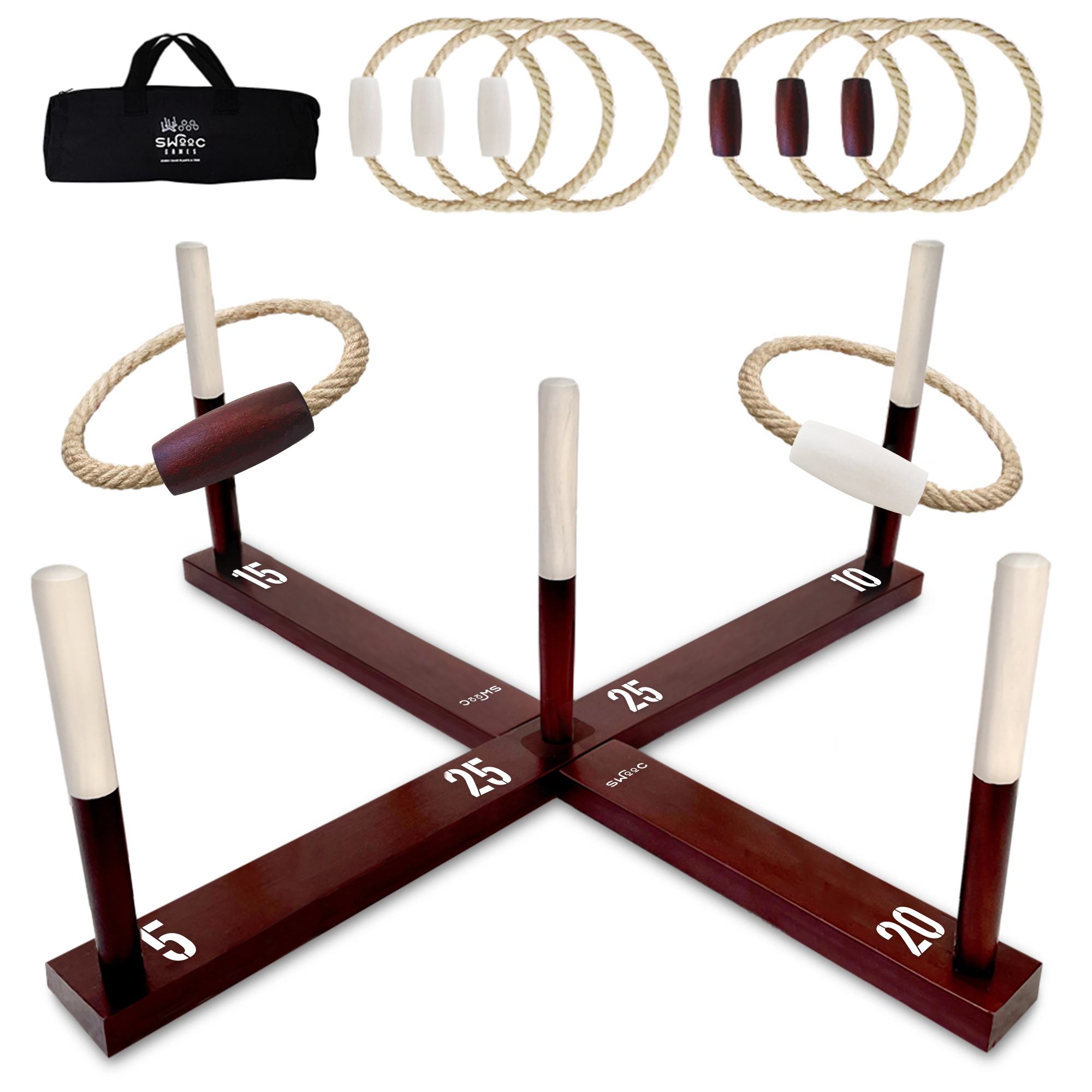 Swooc Games | Premium Rustic Ring Toss Outdoor Game