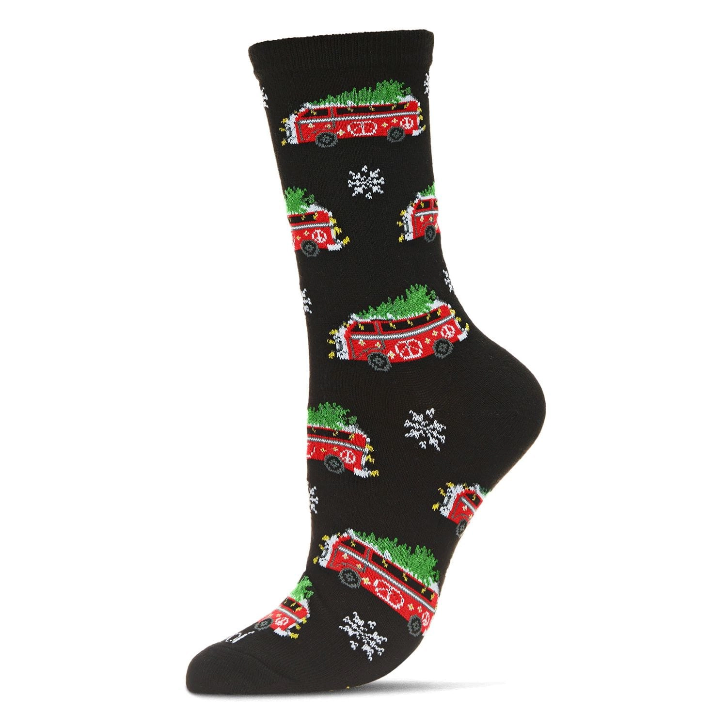 MeMoi Women's Holiday Bus Crew Socks