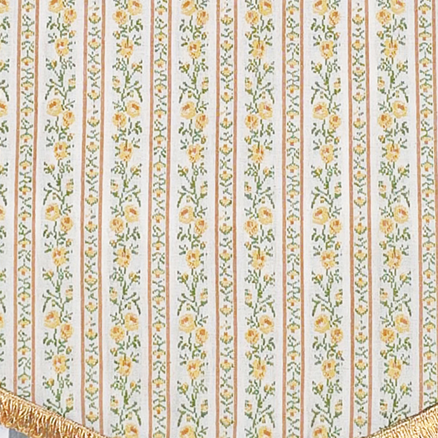 RLF Home Rosalinda Cornice 100% Cotton Rod Pocket Lined  Window Valance 50" x 17" Yellow