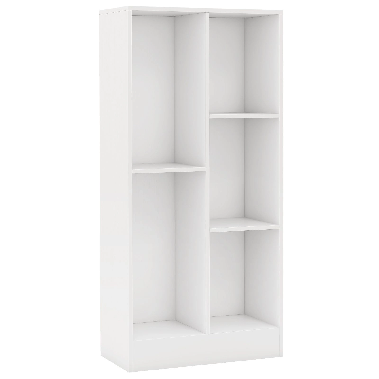 SlickBlue Modern 5-Cube Bookshelf with Mixed Size Storage Spaces