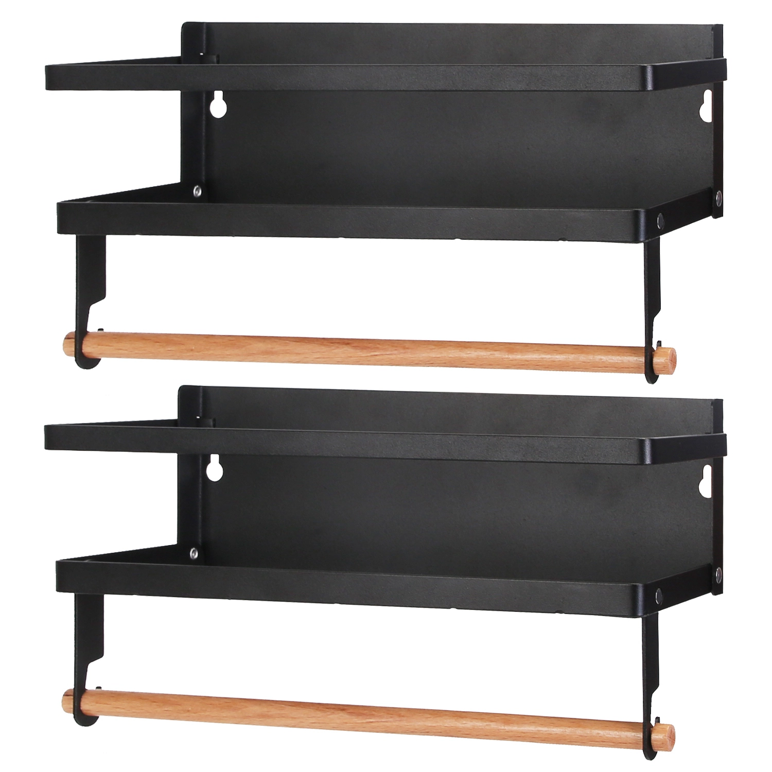 GBruno 2-Piece Magnetic Spice Rack With Paper Towel Holder