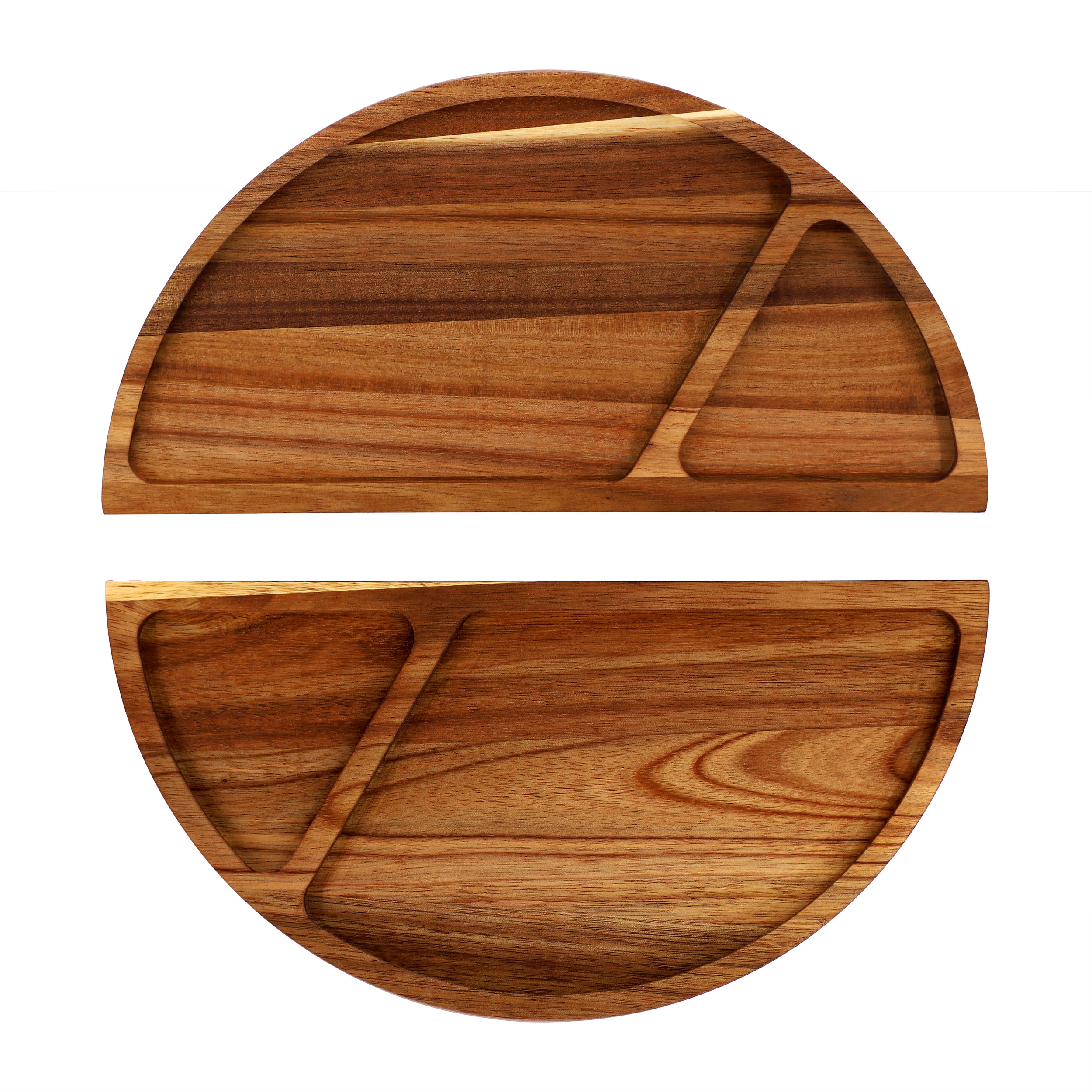 MegaChef 3 Piece Acacia Wood Cutting Board with Maganitized Serving Board Platter