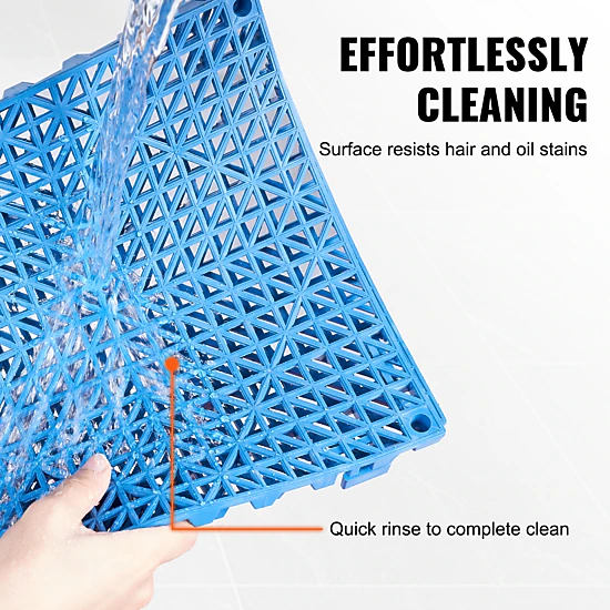 HONGGE Interlocking Tile Drainage Tiles 12" x 12" Splicing Soft PVC Interlocking Drainage Floor Tiles Non-Slip Drainage