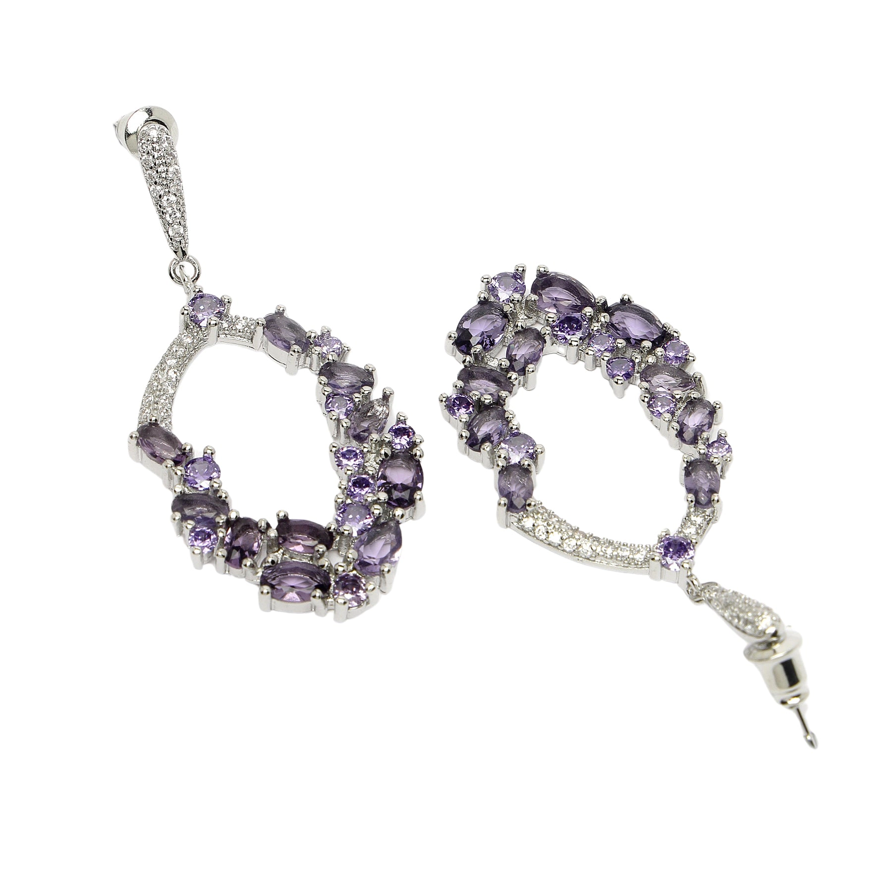 AGP PARIS Womens Diva Collection Dainty Cubic Zirconia Drop Earrings