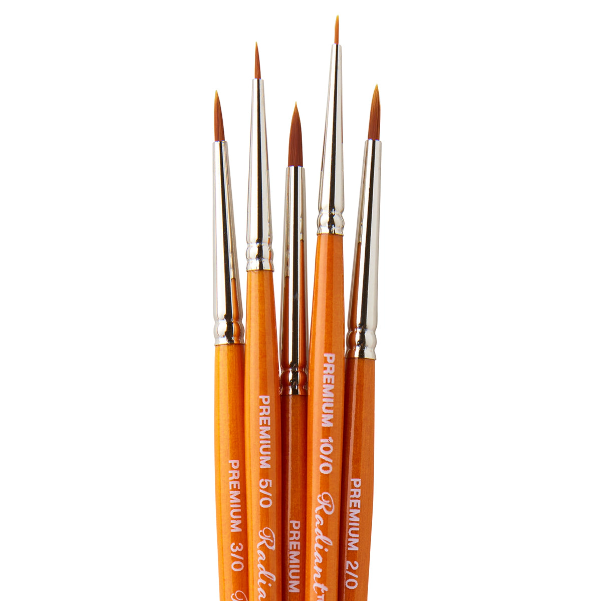 KINGART Radiant 6650 Spotter Golden Synthetic Brush Set - 6 pc