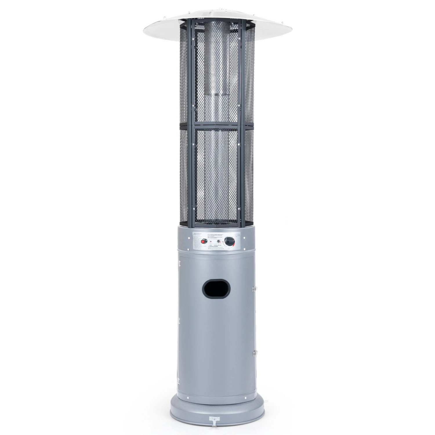 LJG Outdoor Propane Patio Heater with Glass Tube and Tilt-Over Protection