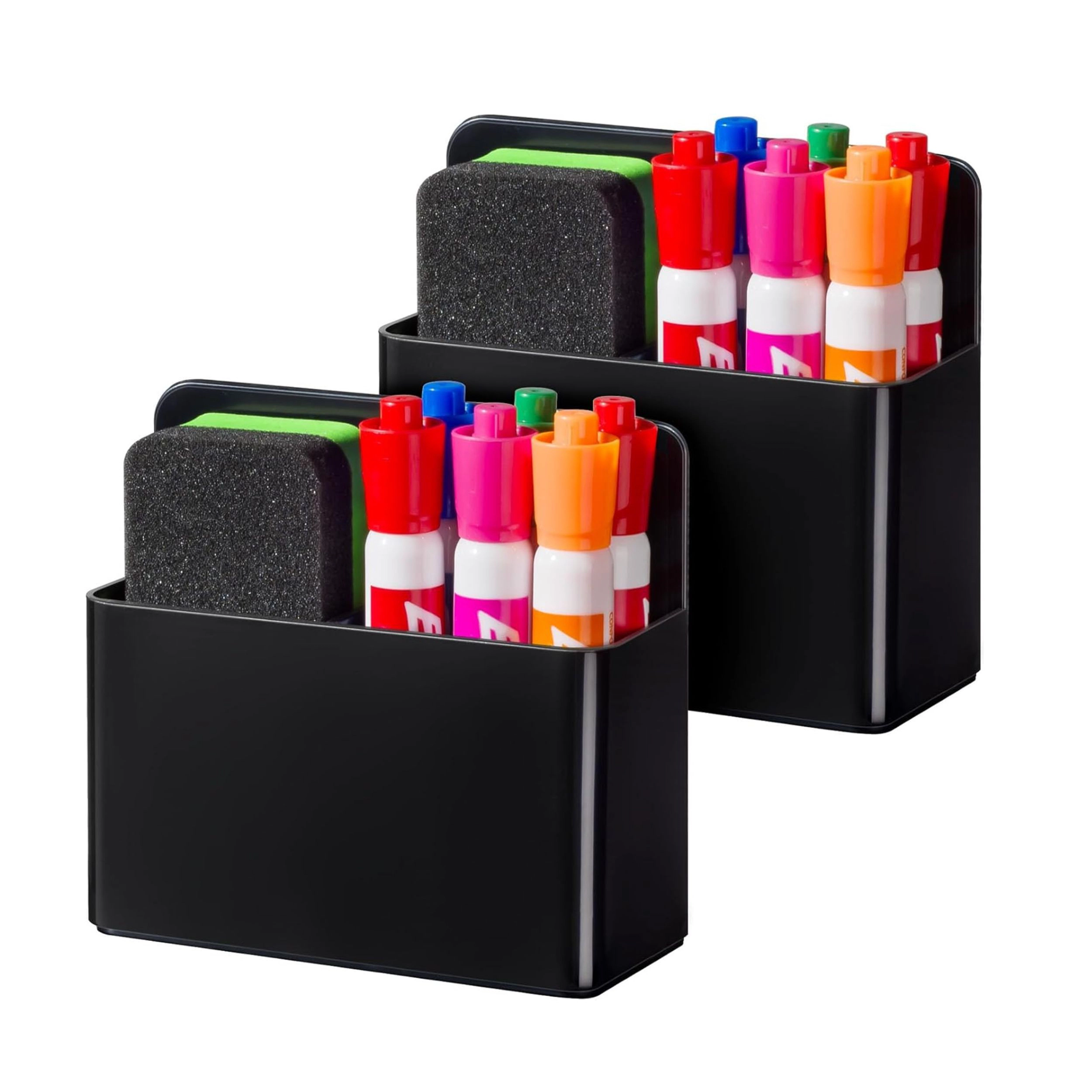 Stock Preferred Pack of 2 Plastic Magnetic Pen and Dry Erase Marker Holders