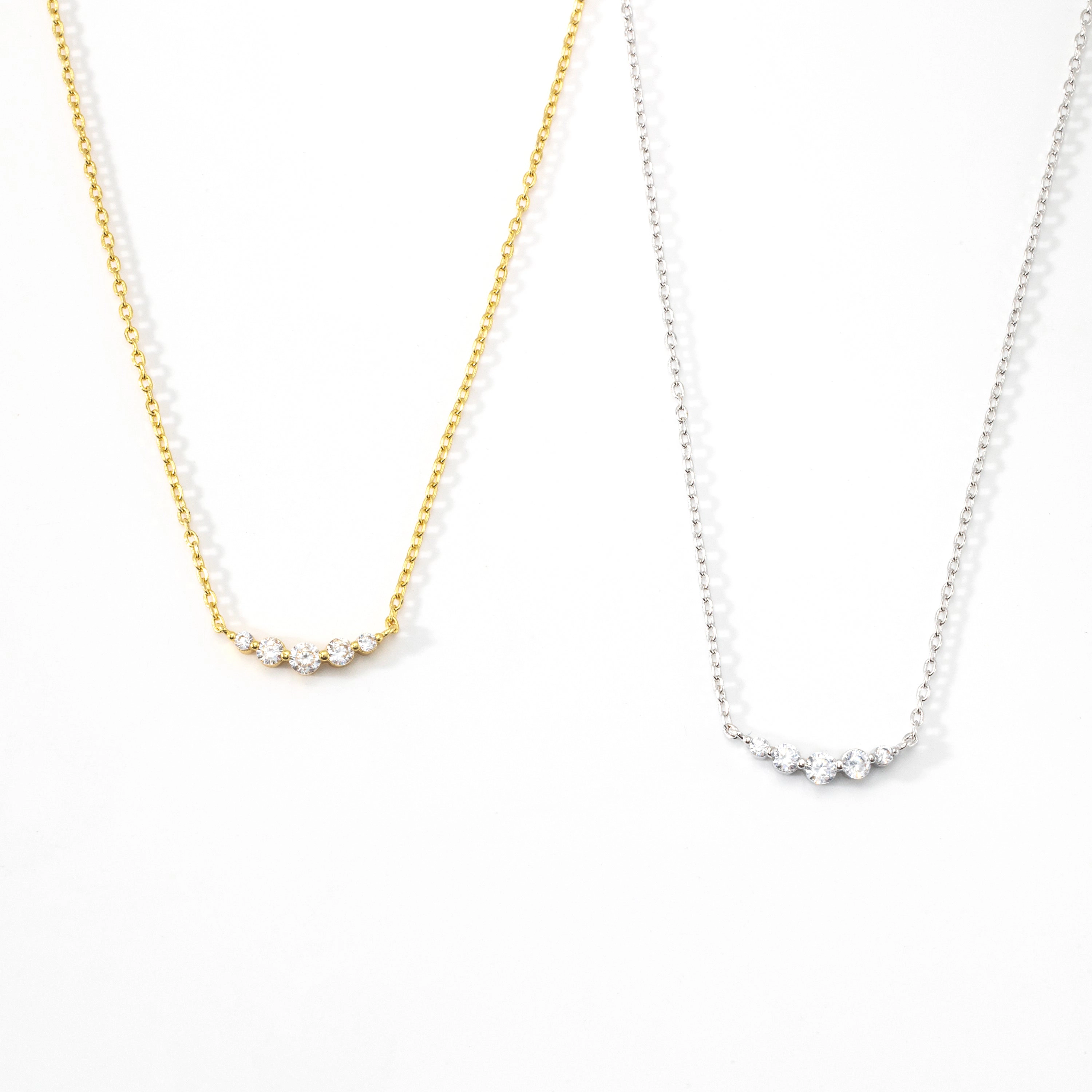Mint & Lily Women's Mini Arc Cubic Zirconia Necklace