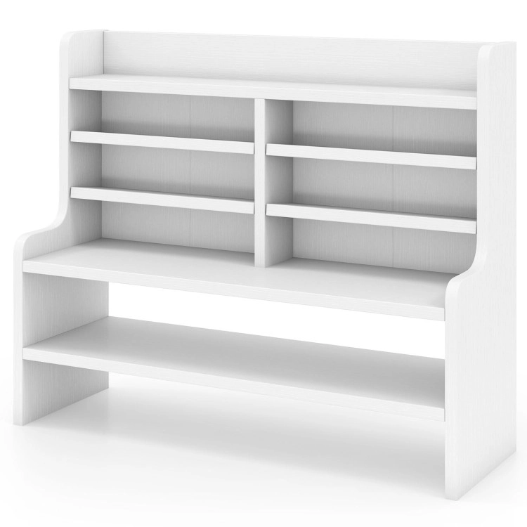 Hivvago 6-Tier Compact Storage Rack with 4 Removable Shelves for Small Spaces Home Office