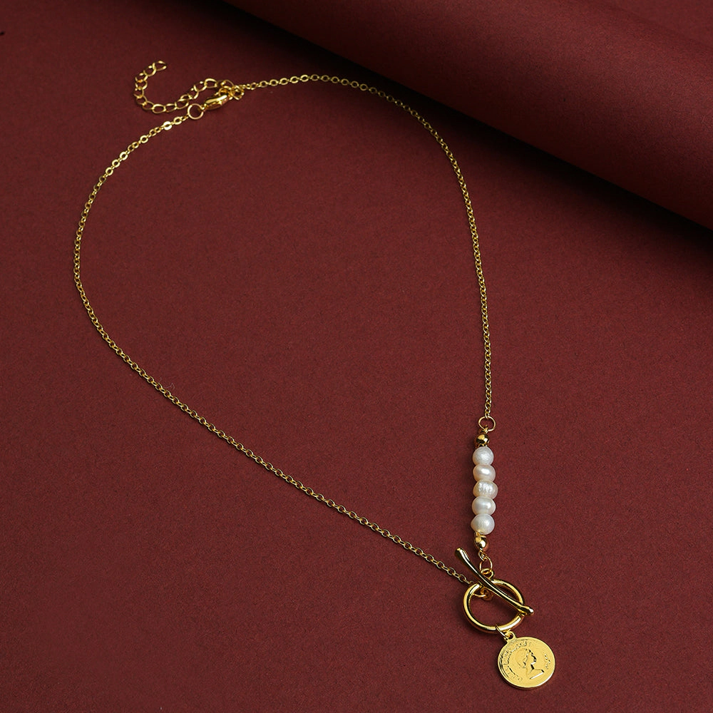 SOHI Women's Gold Link Chain Necklace