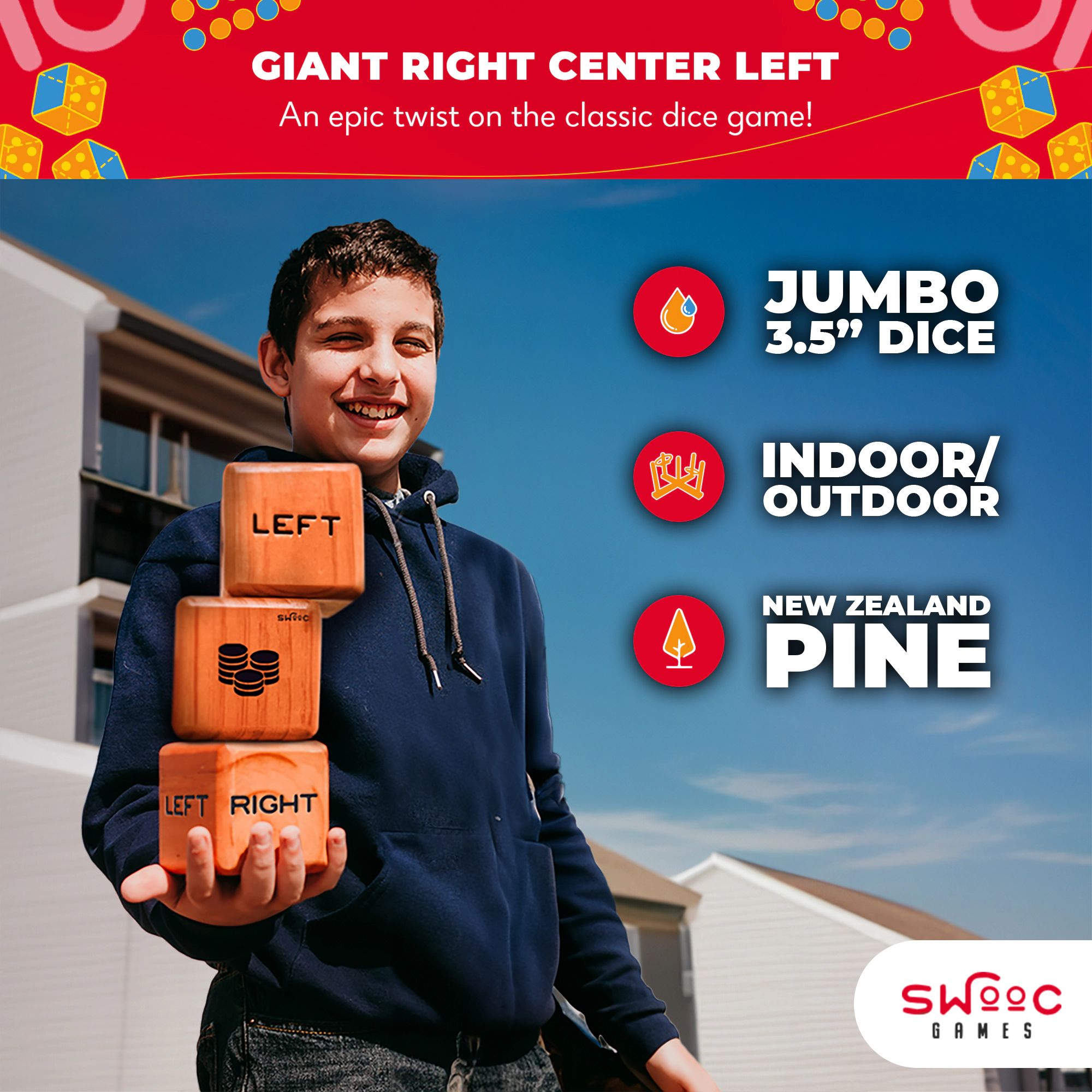 Swooc Games | Giant Right Center Left Game
