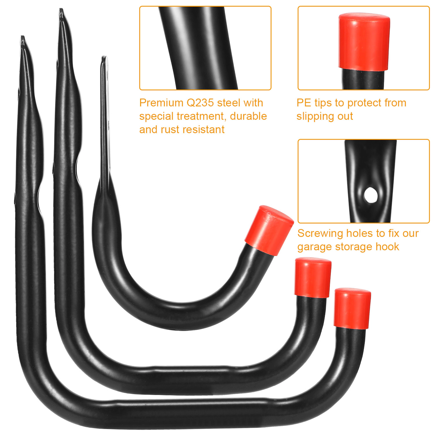 IMounTEK Unisex Heavy Duty Wall Storage Hooks 6-Pack