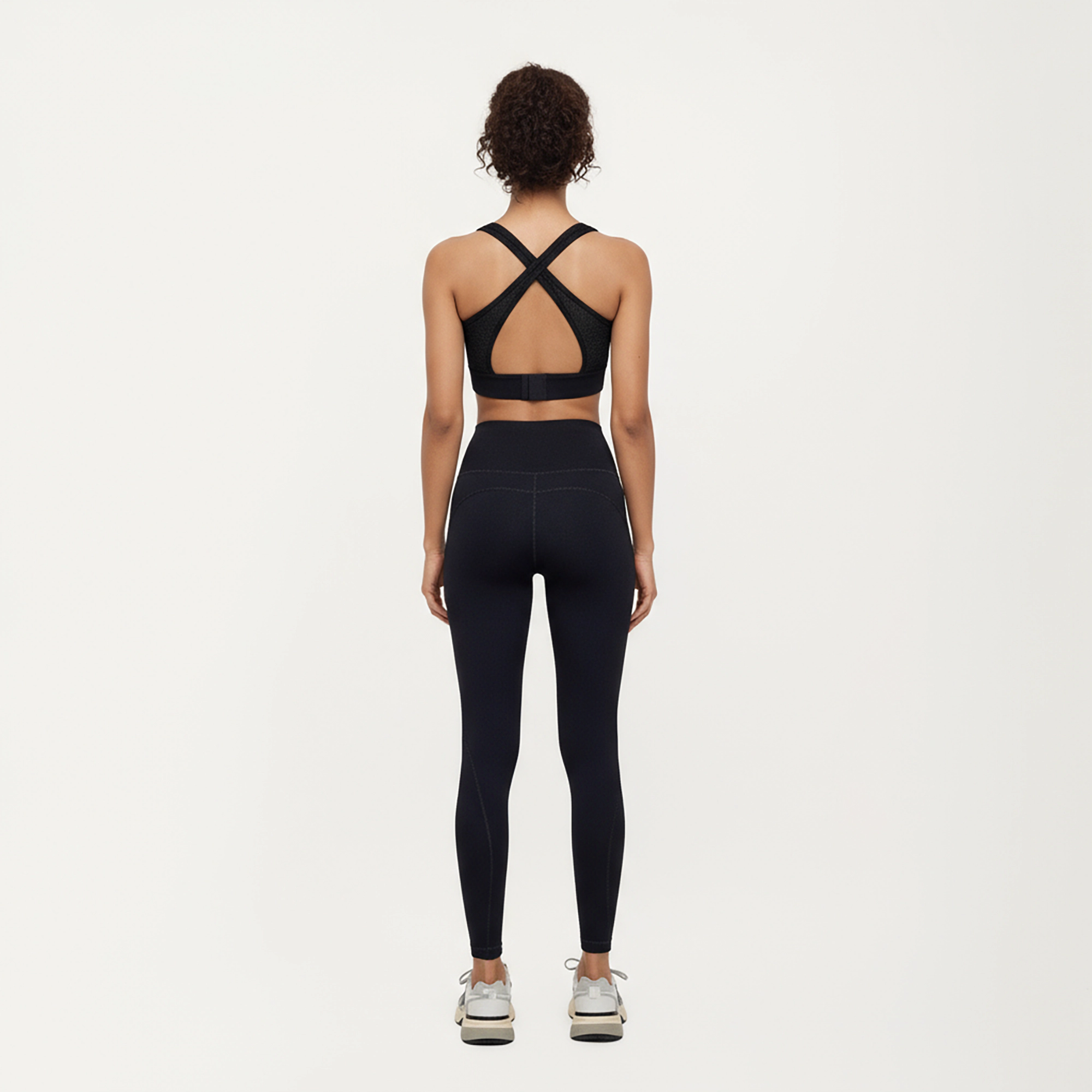 Anna-Kaci Active Women's High Waist Leggings with Contrast Seam Detailing and Stretch Compression Fit