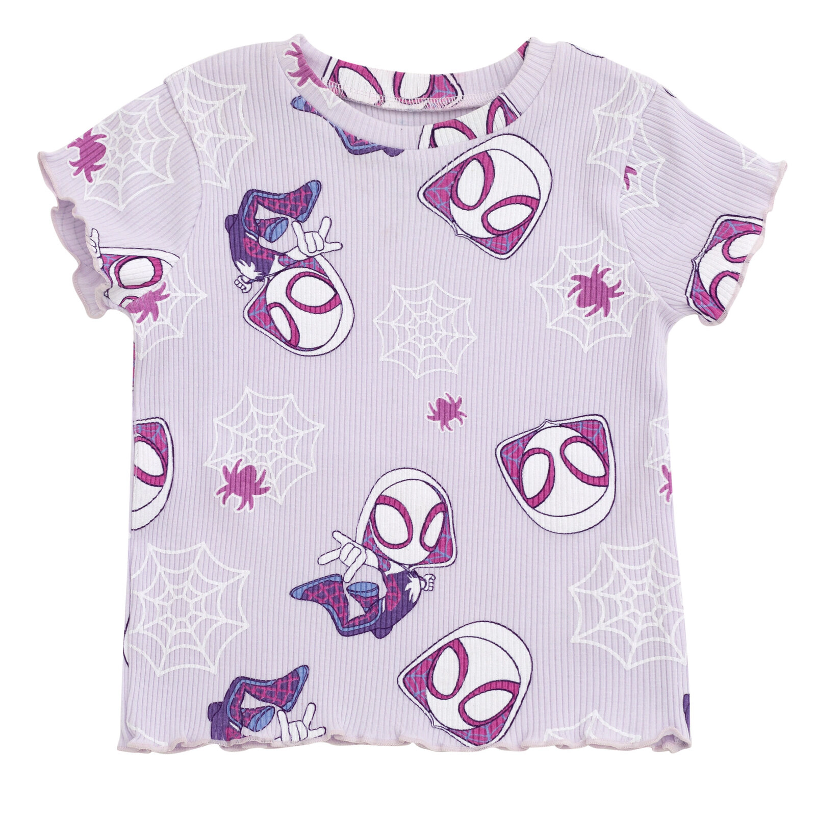 Marvel Spidey and His Amazing Friends Ghost-Spider Girls' 2-Piece Tee Bike Shorts Set