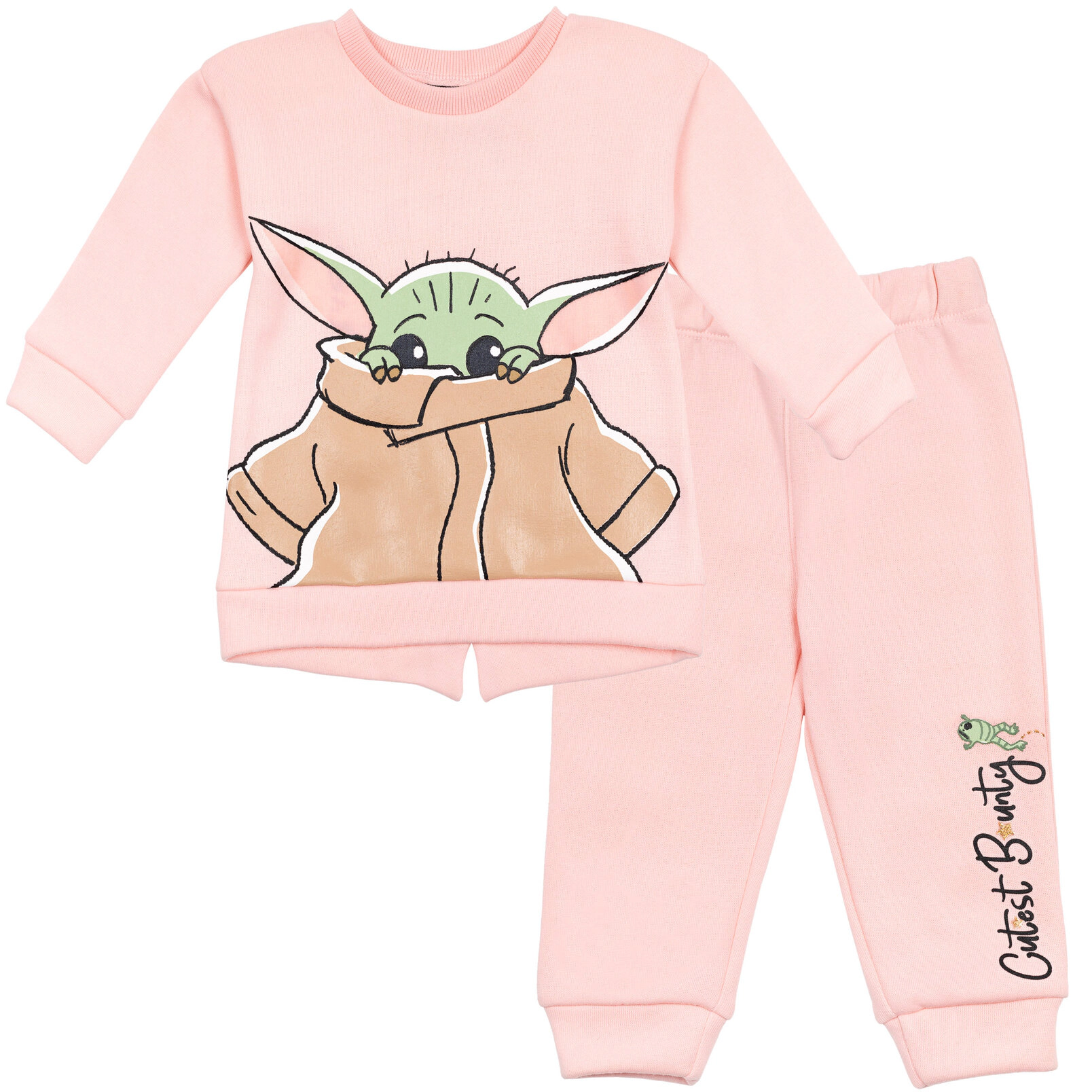 Star Wars The Mandalorian Grogu Girls' Fleece Sweatshirt and Pants Set