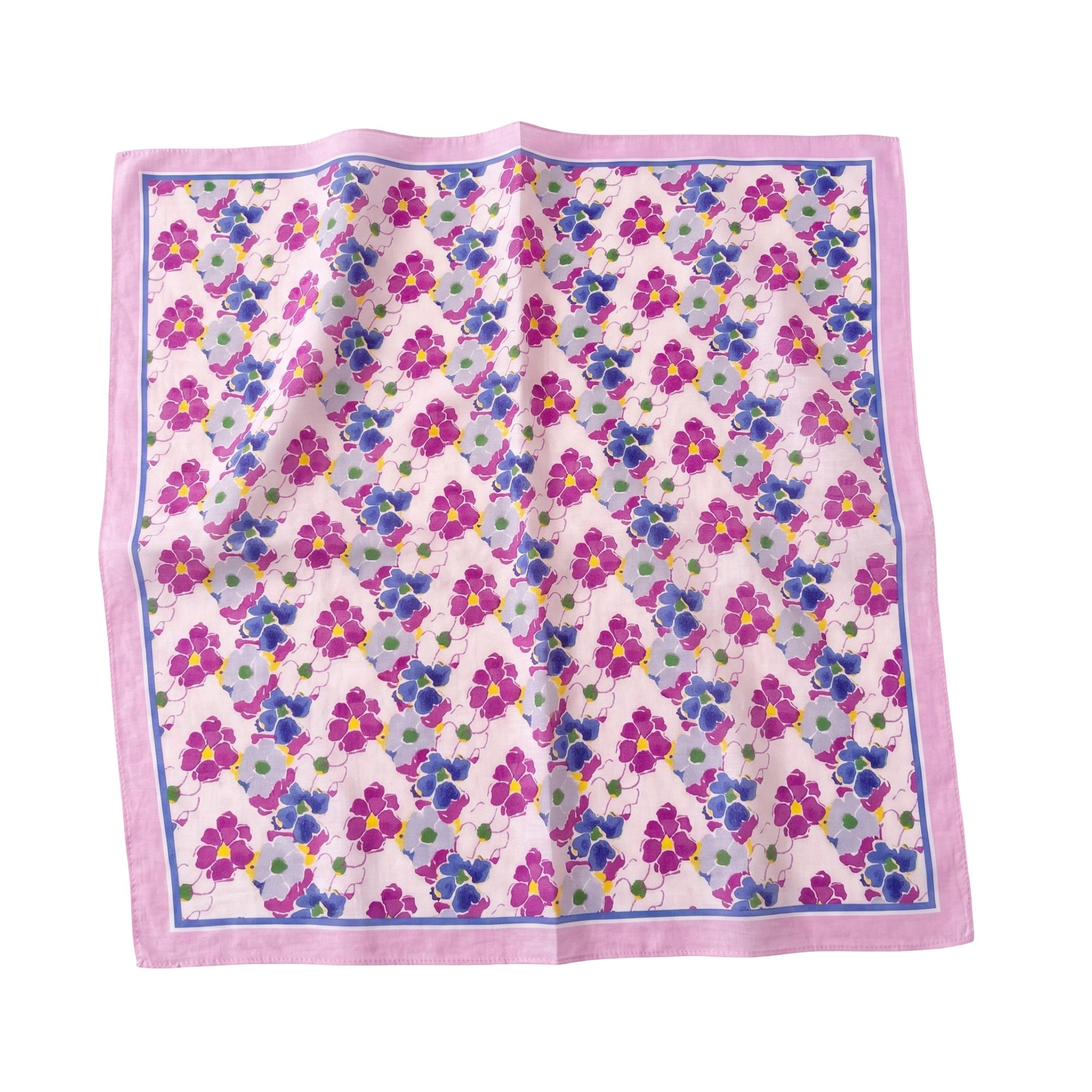 Anna-Kaci Women Floral Print Cotton Square Scarf Lightweight Soft Neck Hair Head Scarf Wrap 25.5×25.5 Inches