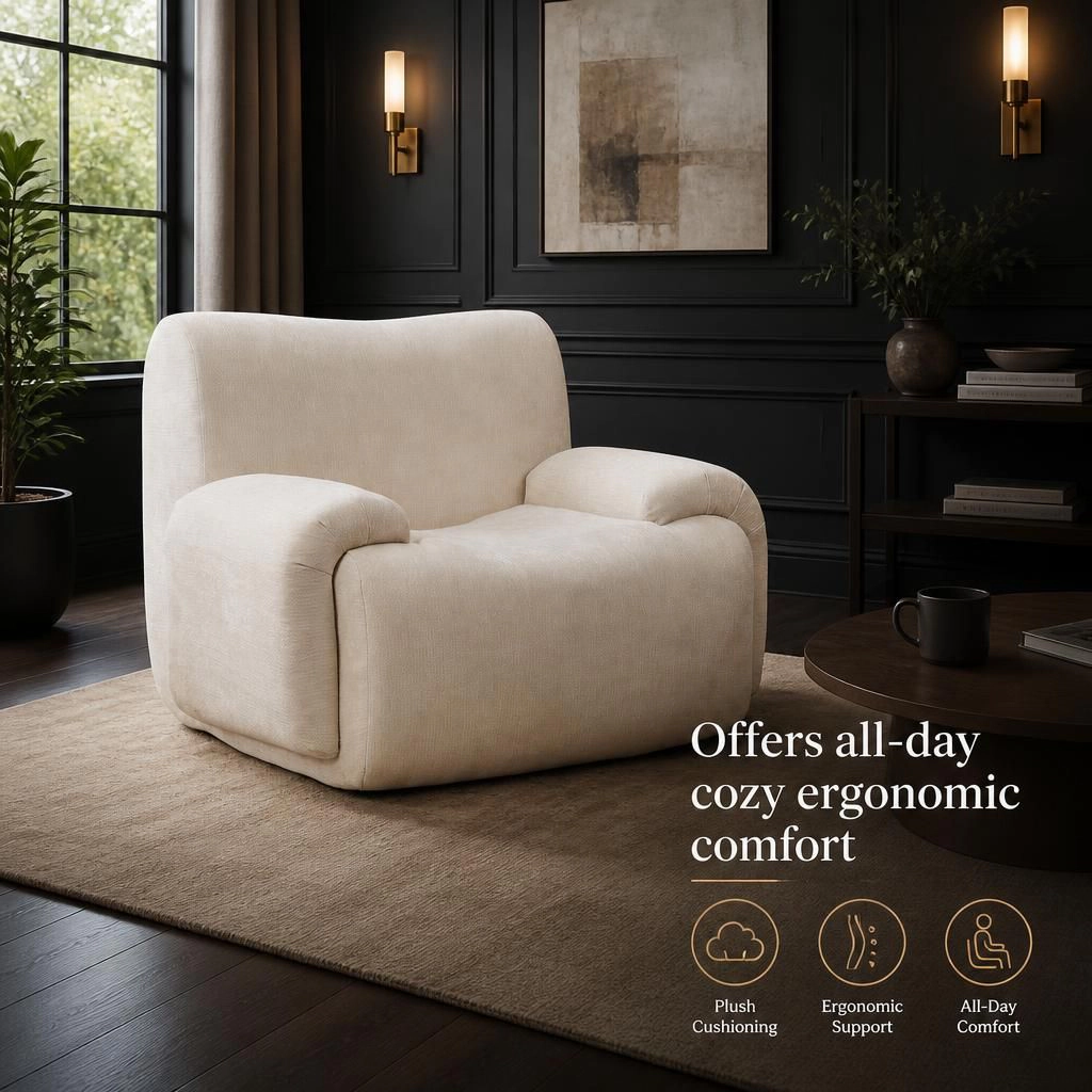 GOODSILO Soft Upholstered Accent Floor Seating Chair