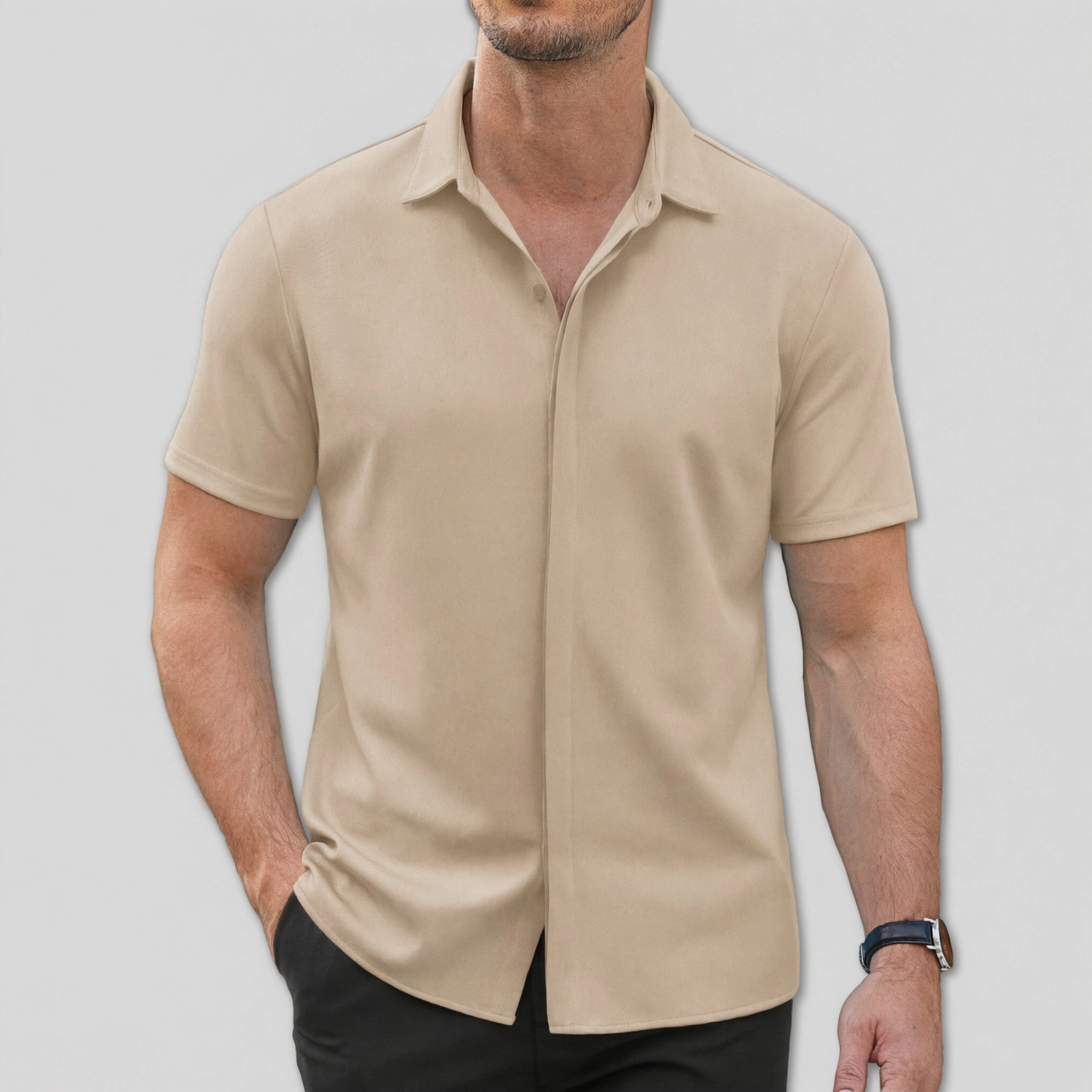 COOFANDY Men's Regular Fit Short Sleeve Camp Shirt
