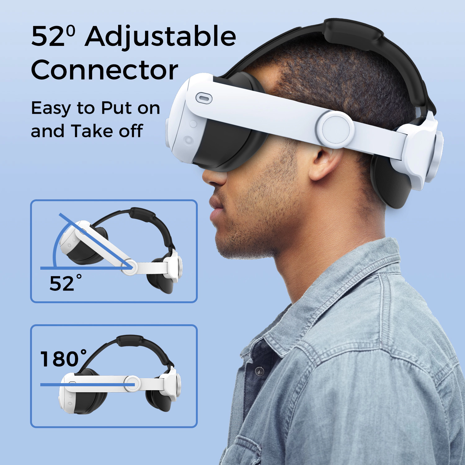 Alpha Digital Made for Meta Quest 3/3S, Comfort Fit, Adjust - Headstrap Replacement