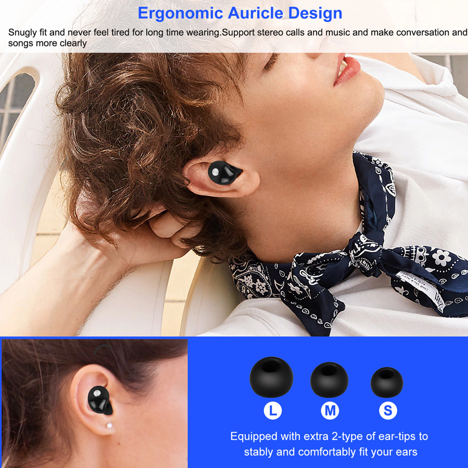 GBruno Wireless IPX4 Earbuds With Charging Case