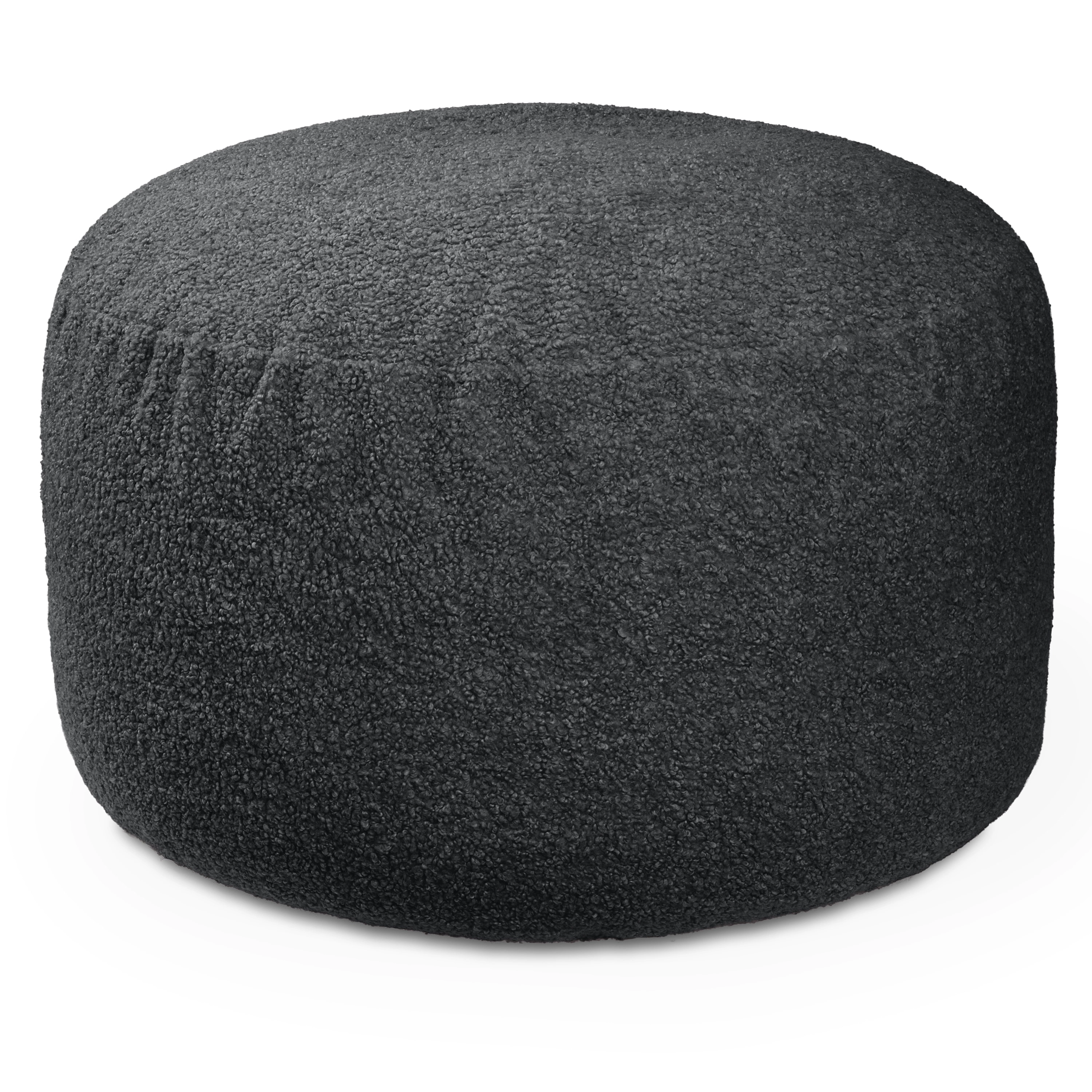 Jaxx Saxx Shearling Faux-Lamb 4 Ft Large Round Bean Bag for Modern Interior Design
