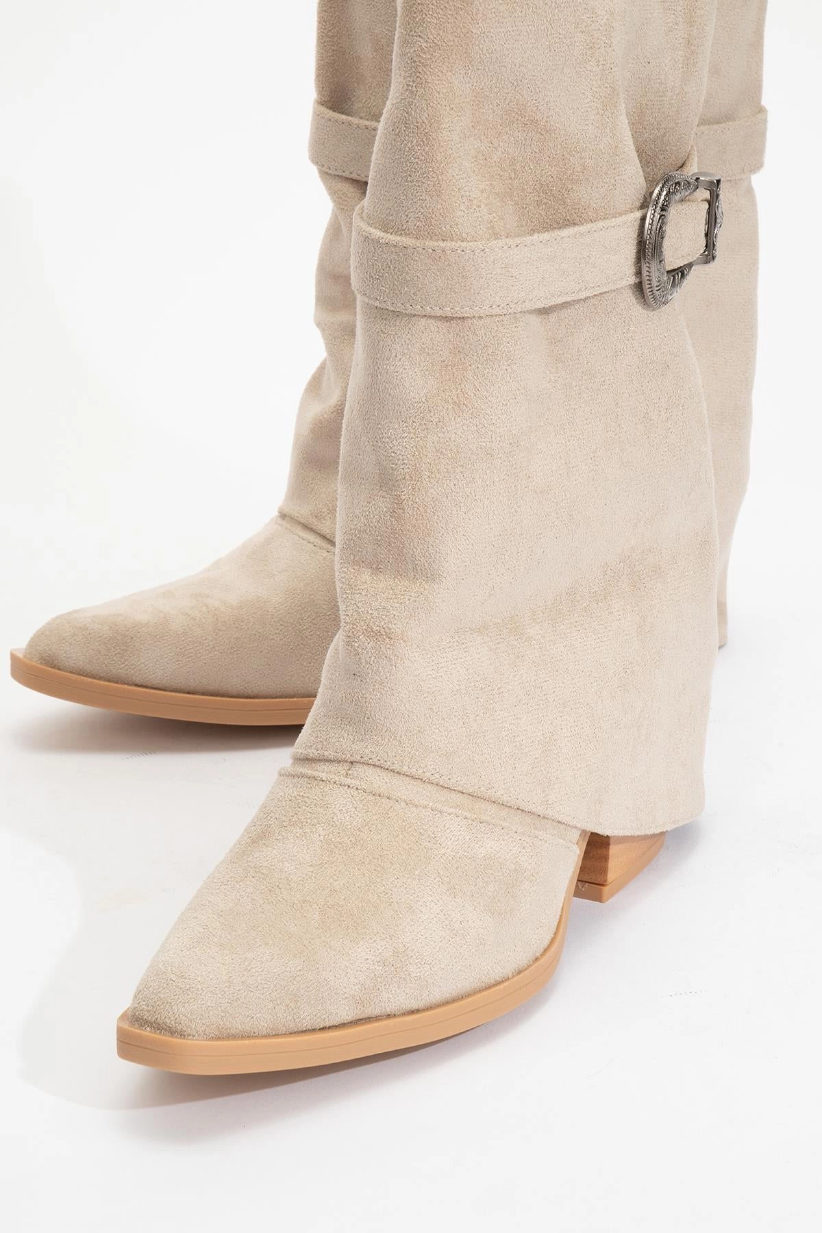 Prologue Shoes Womens Okus Buckle Block Heel Boot