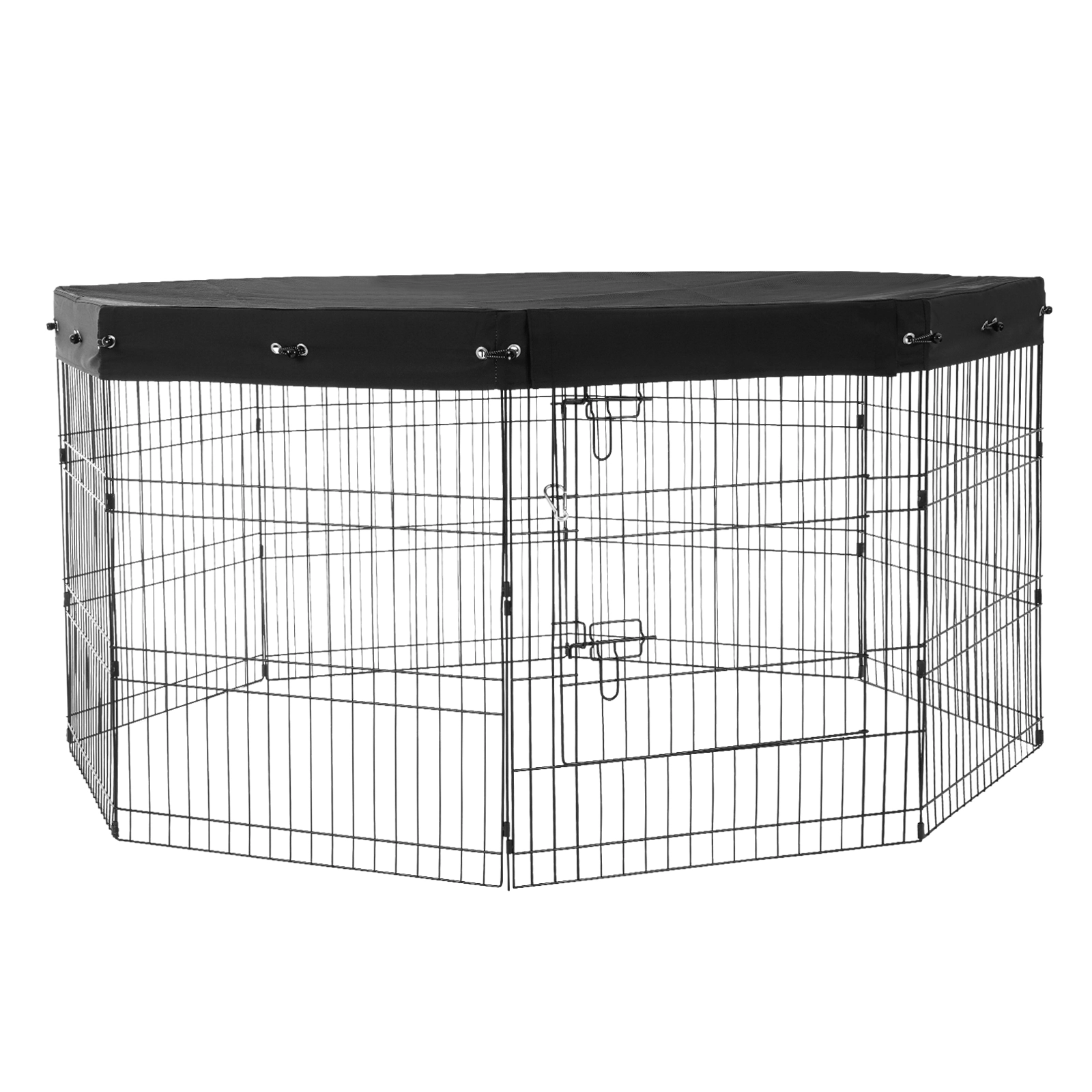 HONGGE Dog Playpen Panels Foldable Metal Pet Exercise Pen Dog Fence Indoor and Outdoor Pen with Door and 600D Oxford
