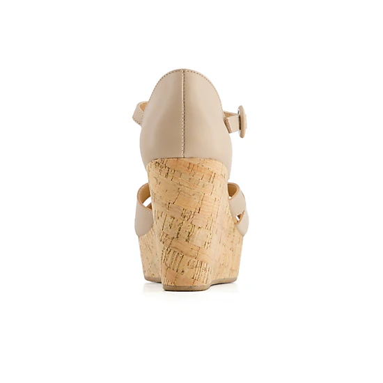 Andrea Womens Comfort Wedge Heeled Ankle Strap Sandals