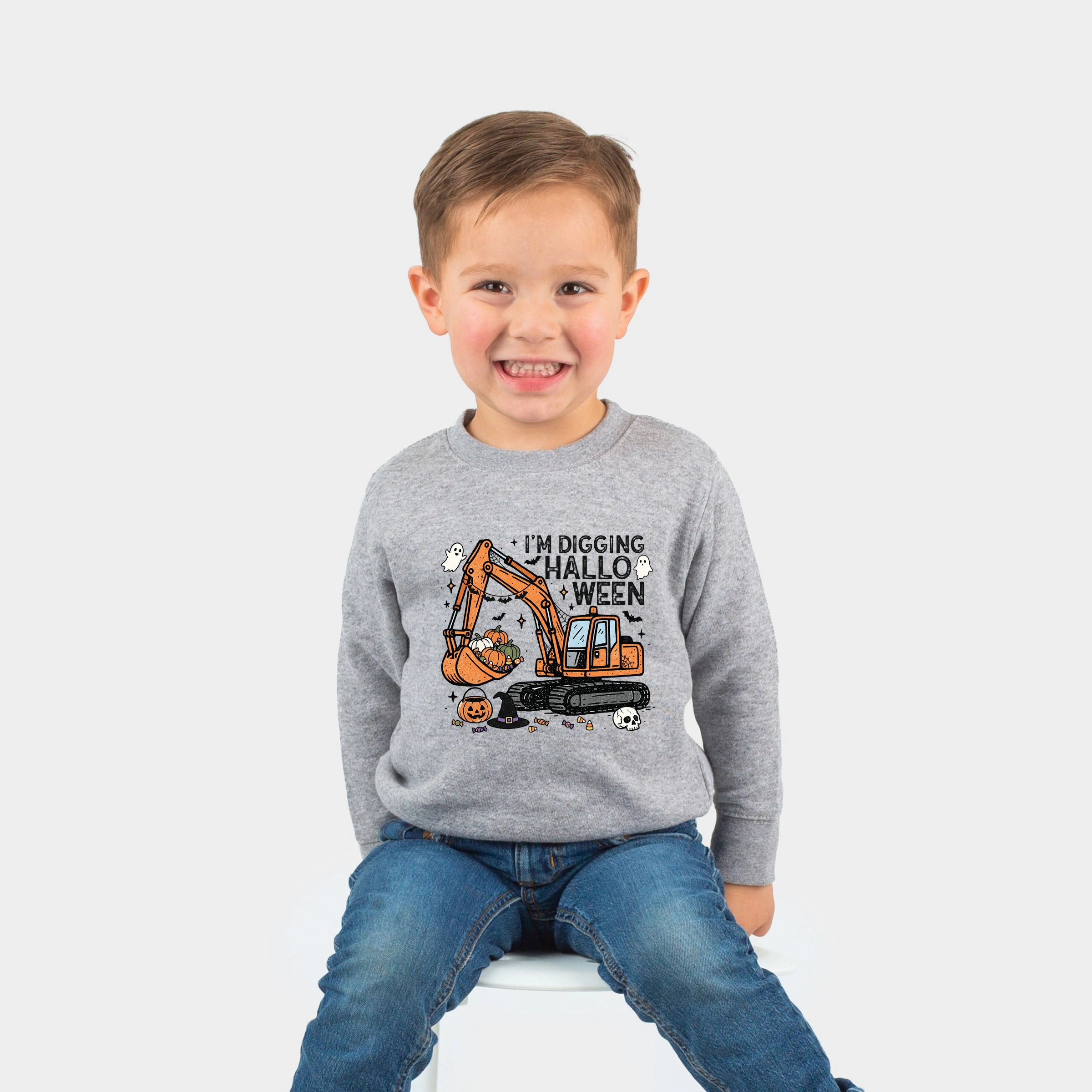 The Juniper Shop - Toddler Graphic Sweatshirt I'm Digging Halloween