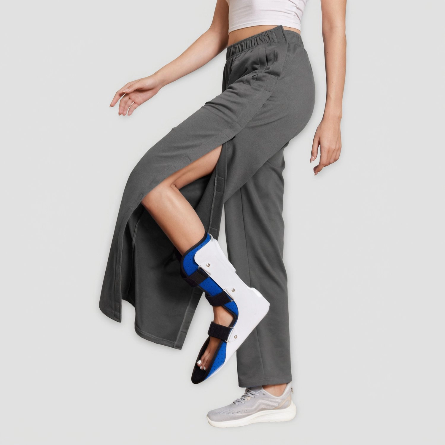 Pinspark Womens Dressy High Waist Palazzo Pants Side Slit Wide Leg Casual Trousers