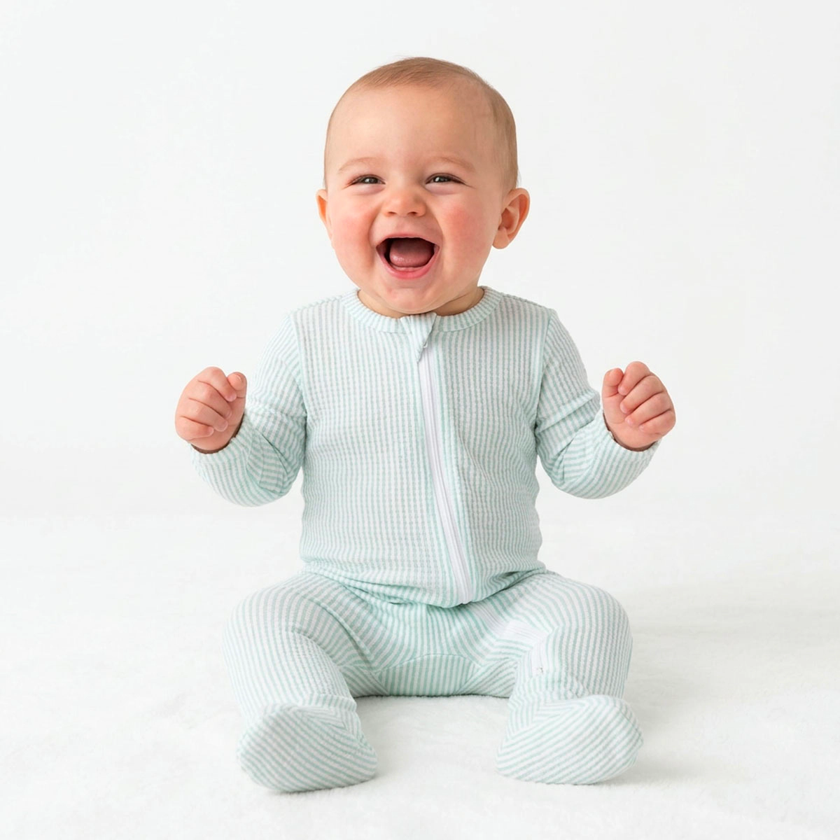 Rockets of Awesome Stripe Footie For Baby Unisex