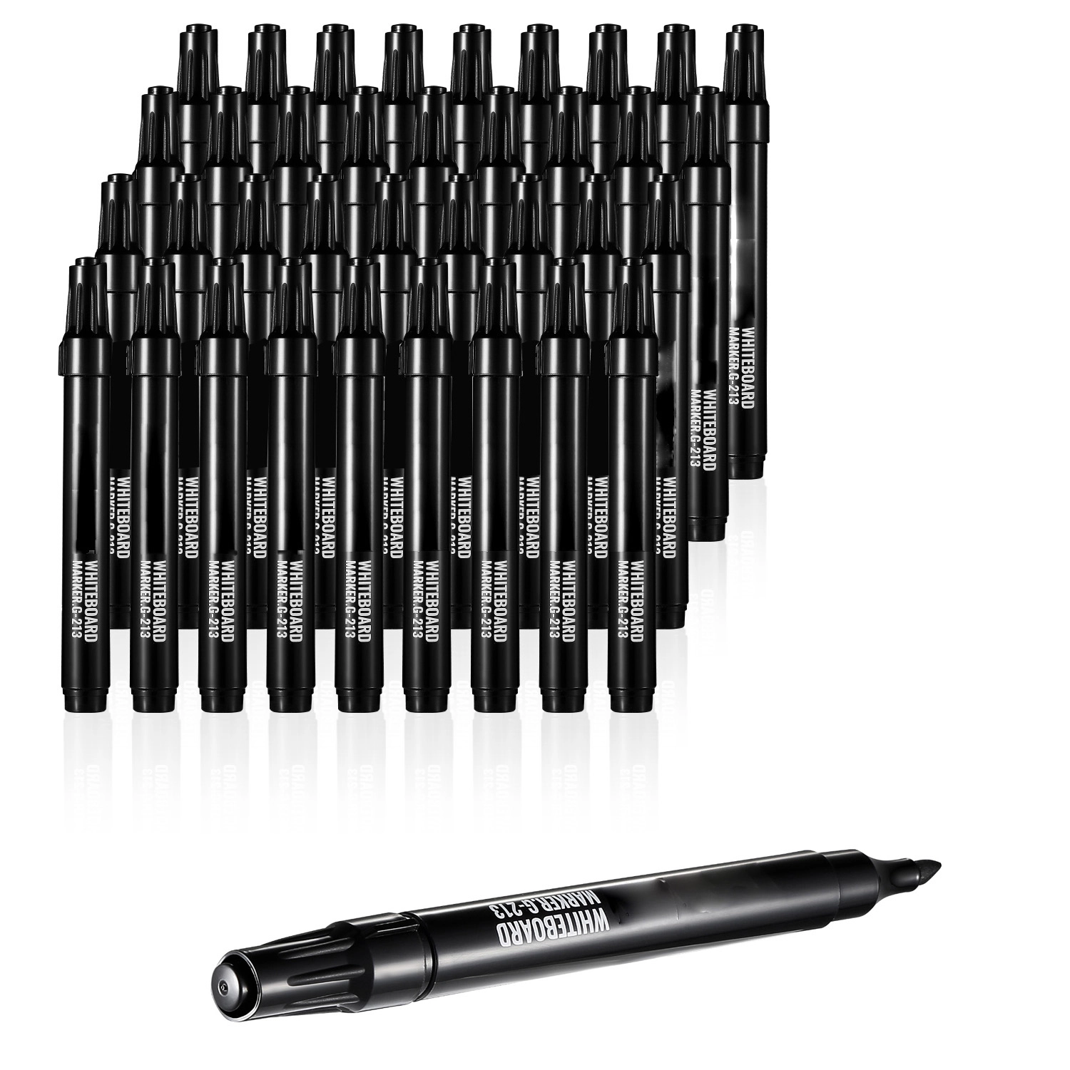 HONGGE Black Dry Erase Markers, 36 Pack Low-Odor Whiteboard Markers