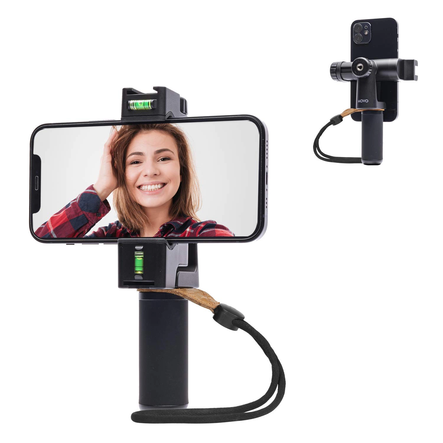 Movo PR-3 Rotating Smartphone Grip Handle Rig with Vertical and Horizontal Positions