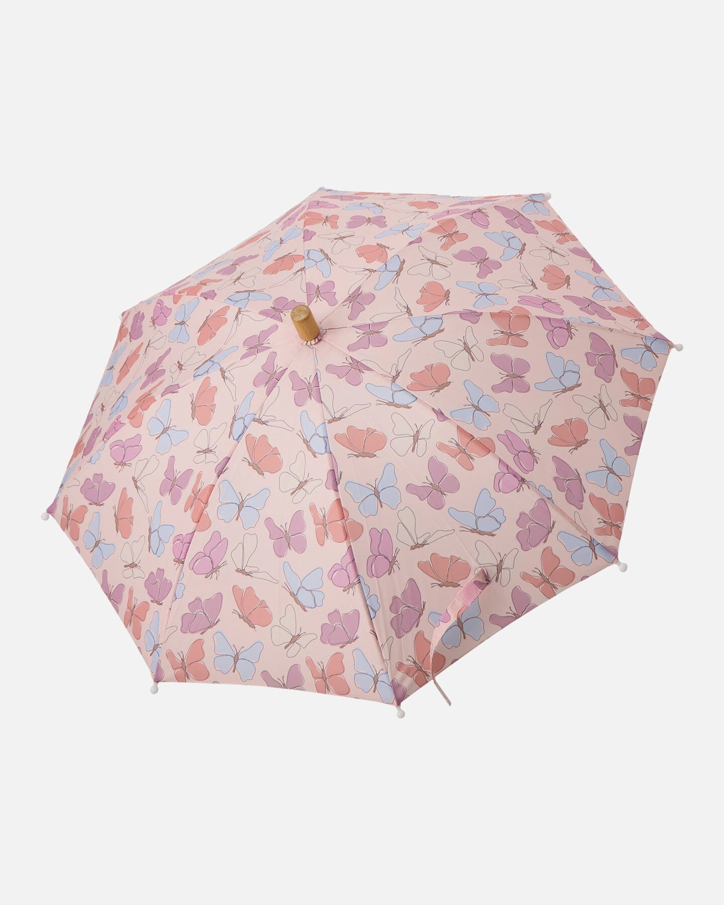 Deux par Deux Girls Umbrella Butterfly Print