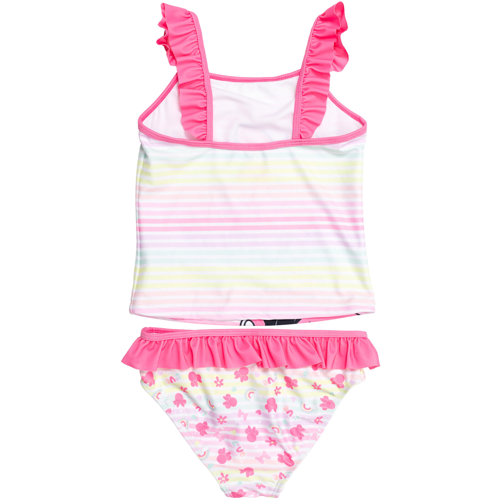 Disney Minnie Mouse Girls' Swimwear Tankini and Bikini Bottom Set