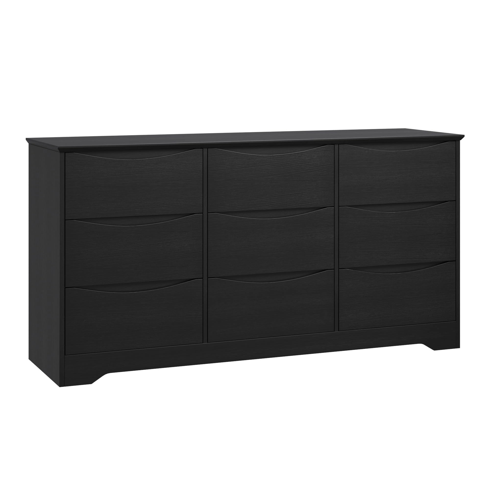 9 Drawer Modern Dresser with Hidden Handles, 59" Wide Large Double Storage Chest for Bedroom Living Room Hallway