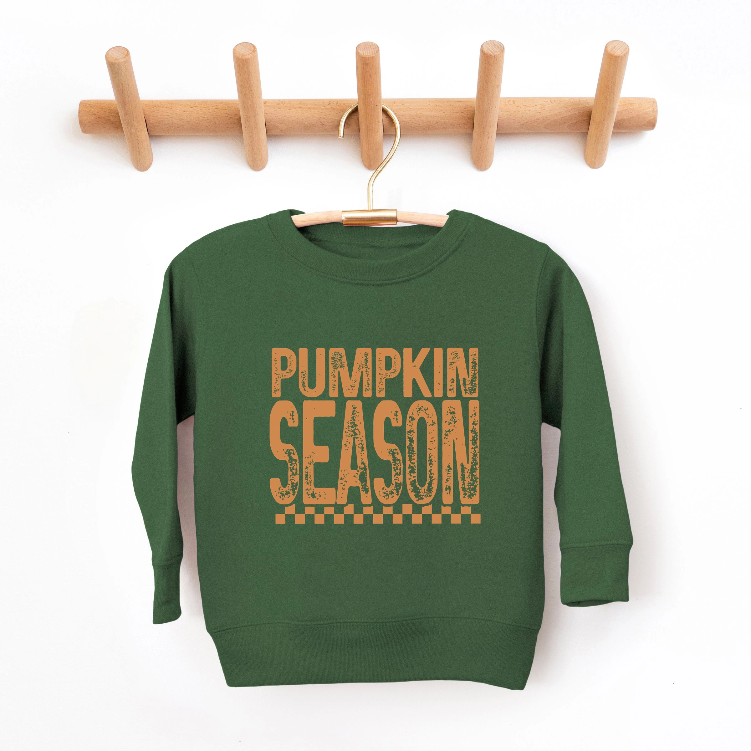 The Juniper Shop - Toddler Graphic Sweatshirt Pumpkin Season Checkered Distressed