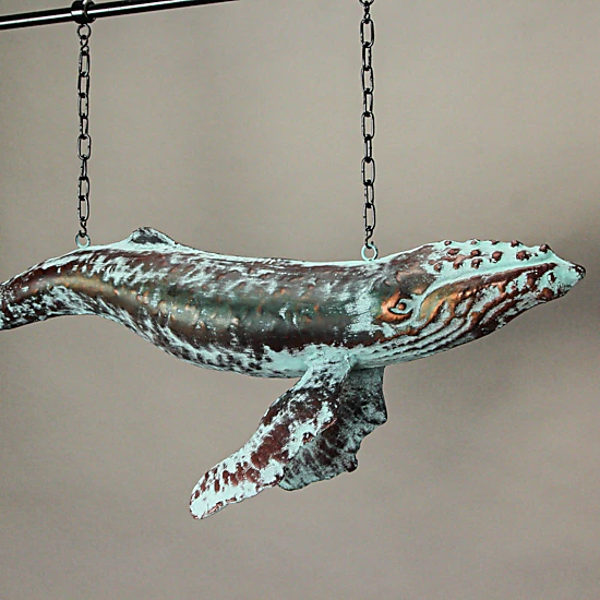 Contrast Metal Verdigris Copper Whale Wall Bracket Hanging Sculpture ...