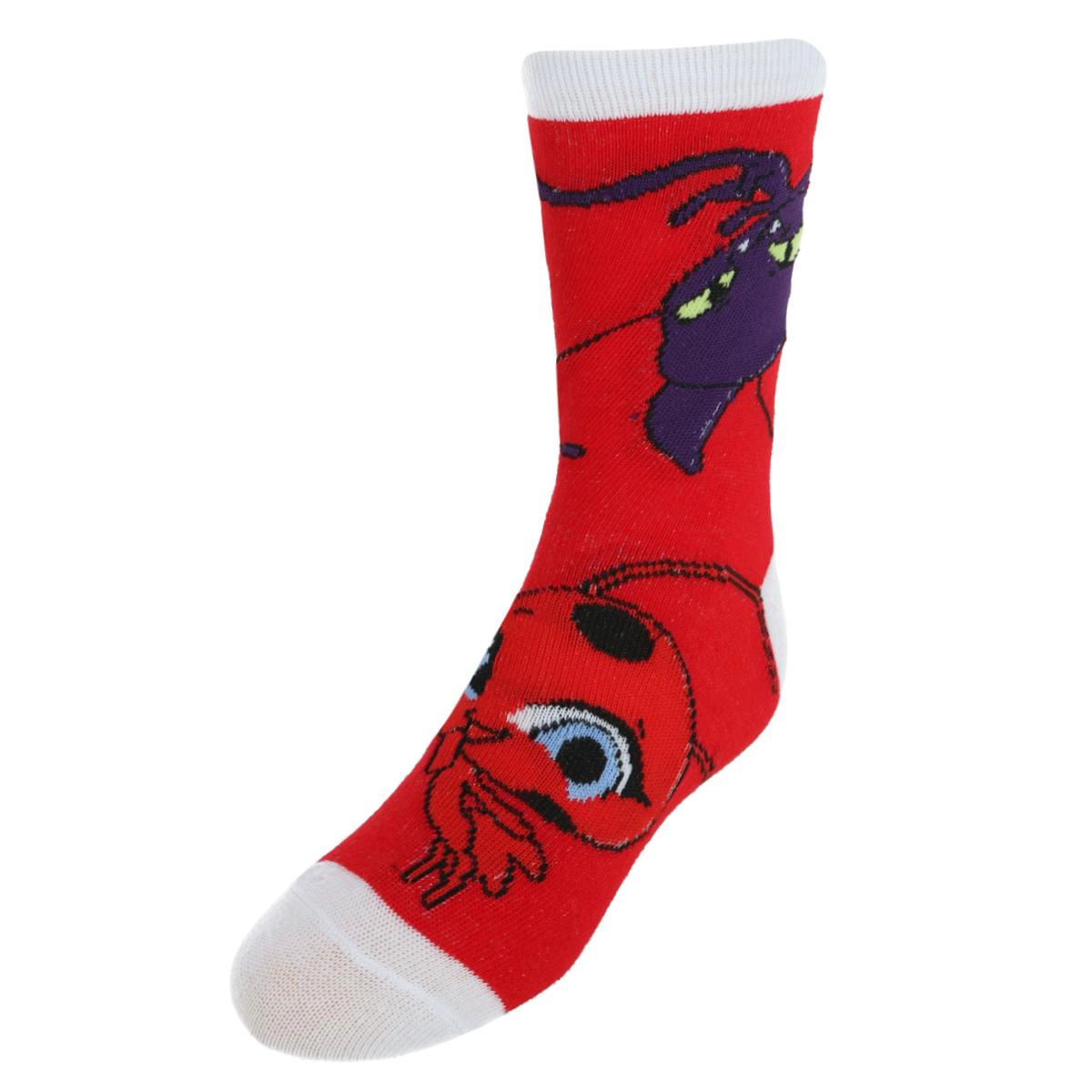 Textiel Trade Kids Disney Miraculous Ladybug & Cat Noir Crew Socks (4 Pack)