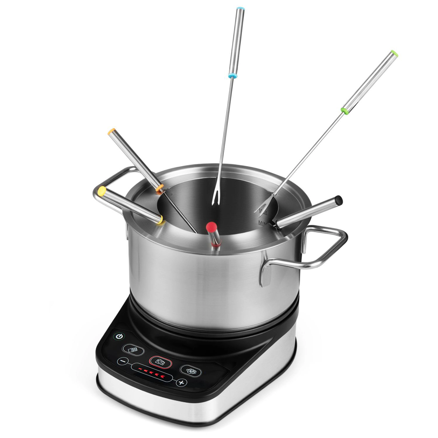 SlickBlue 1200W Electric Fondue Maker with 3.2 QT Pot & 6 Forks