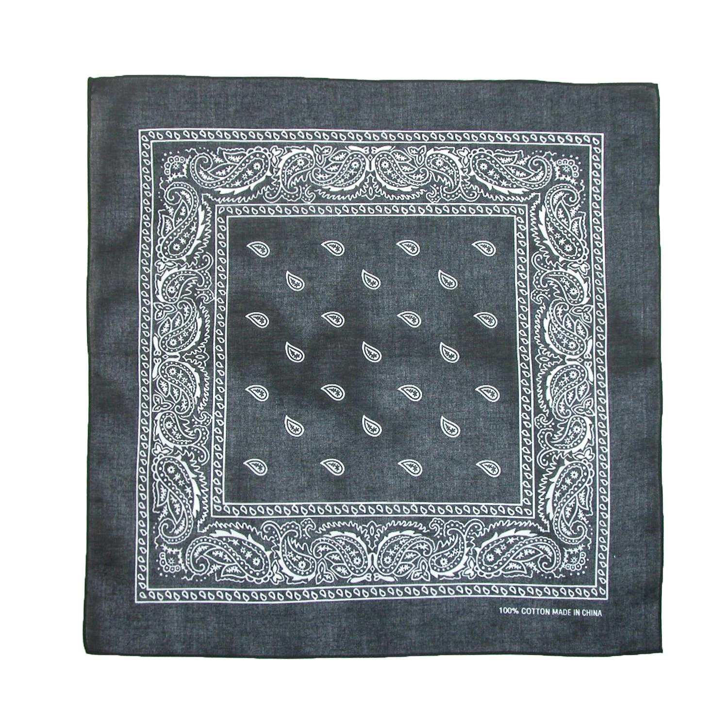 CTM® Cotton Paisley All-Purpose Bandanas (Pack of 5 Same Color)